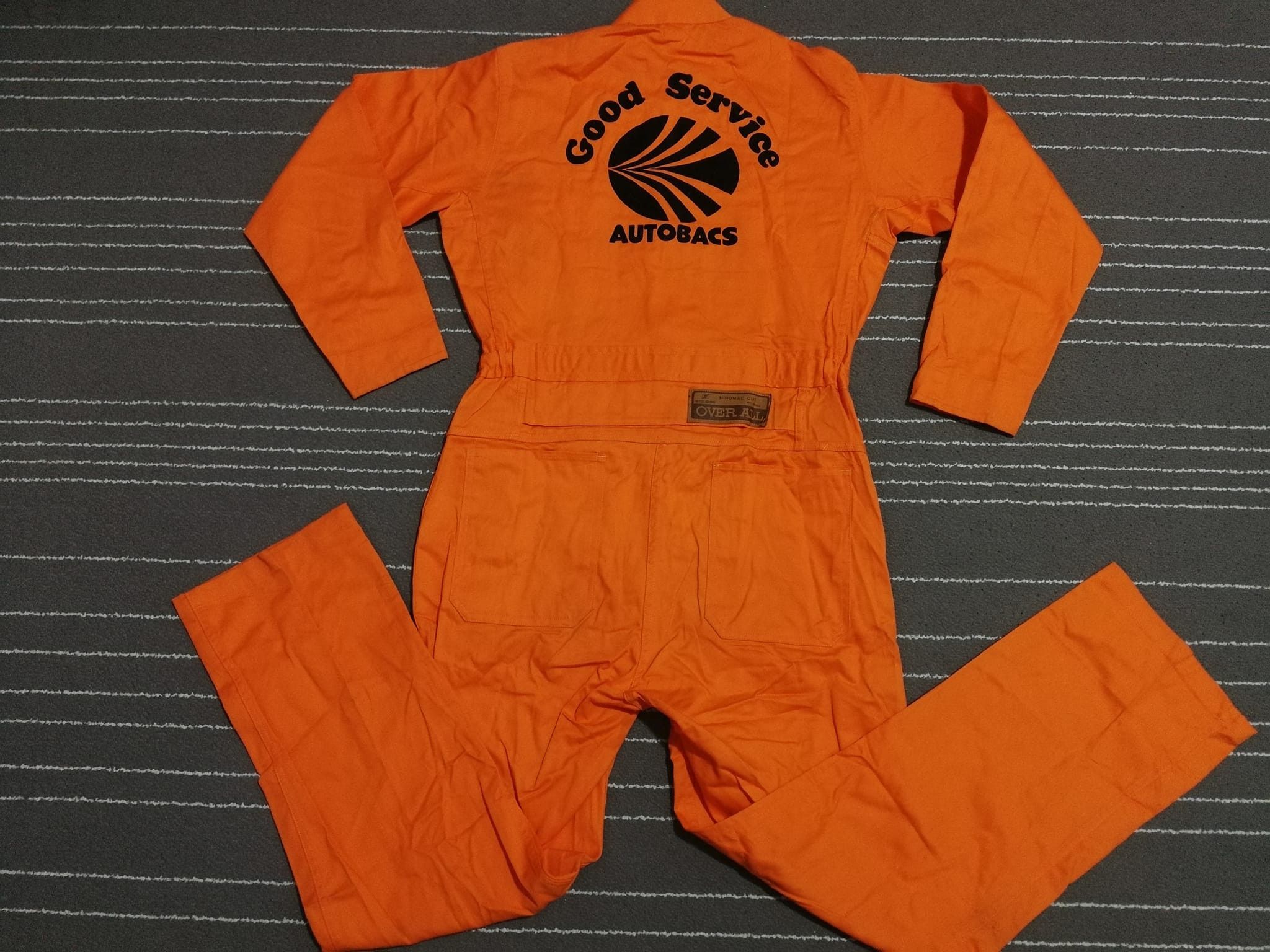 image of Vintage Autobacs X Sun Disk Coverall W26-32 in Orange, Men's (Size 28)