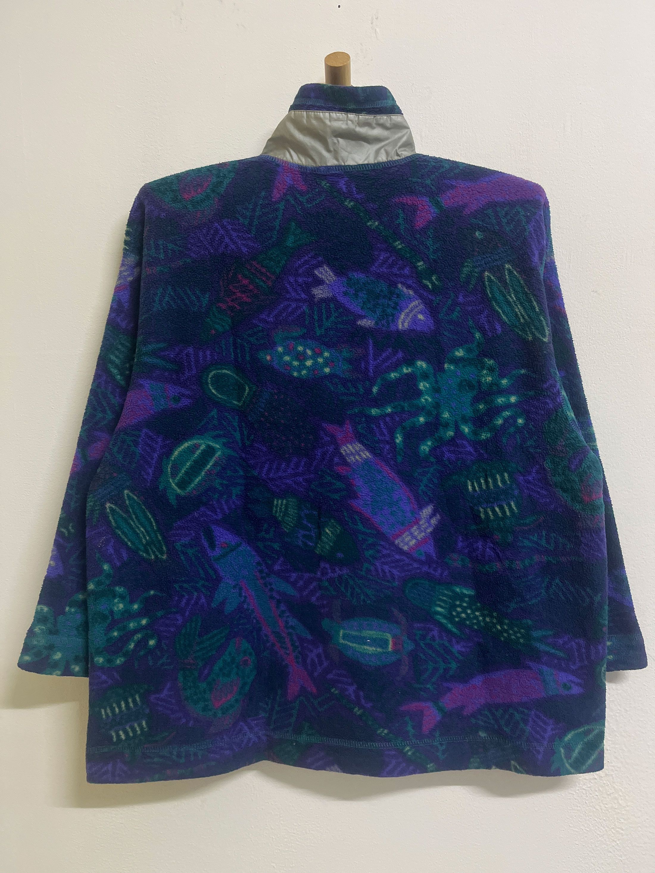 Patagonia Vintage Patagonia Deep Sea Printed Half Zipper Fleece Size US M / EU 48-50 / 2 - 4 Thumbnail