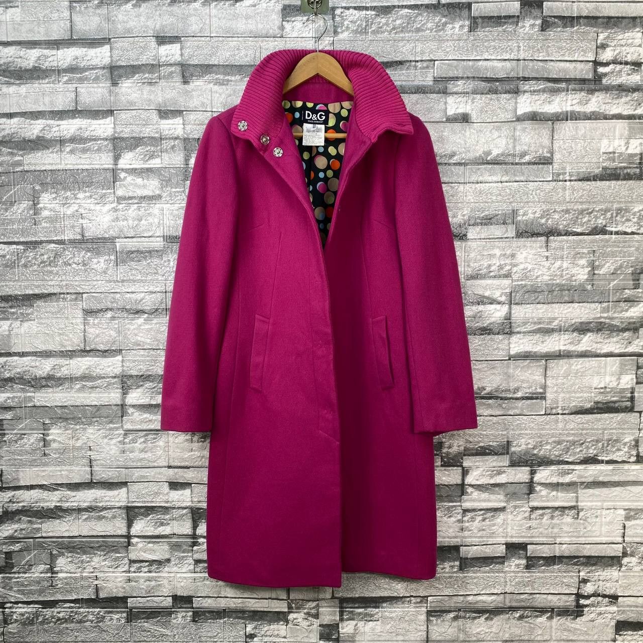 Dolce & Gabbana VINTAGE DOLCE&GABBANA ARCHIVE FUCHSIA BOILED WOOL SWING COAT Size S / US 4 / IT 40 - 9 Thumbnail