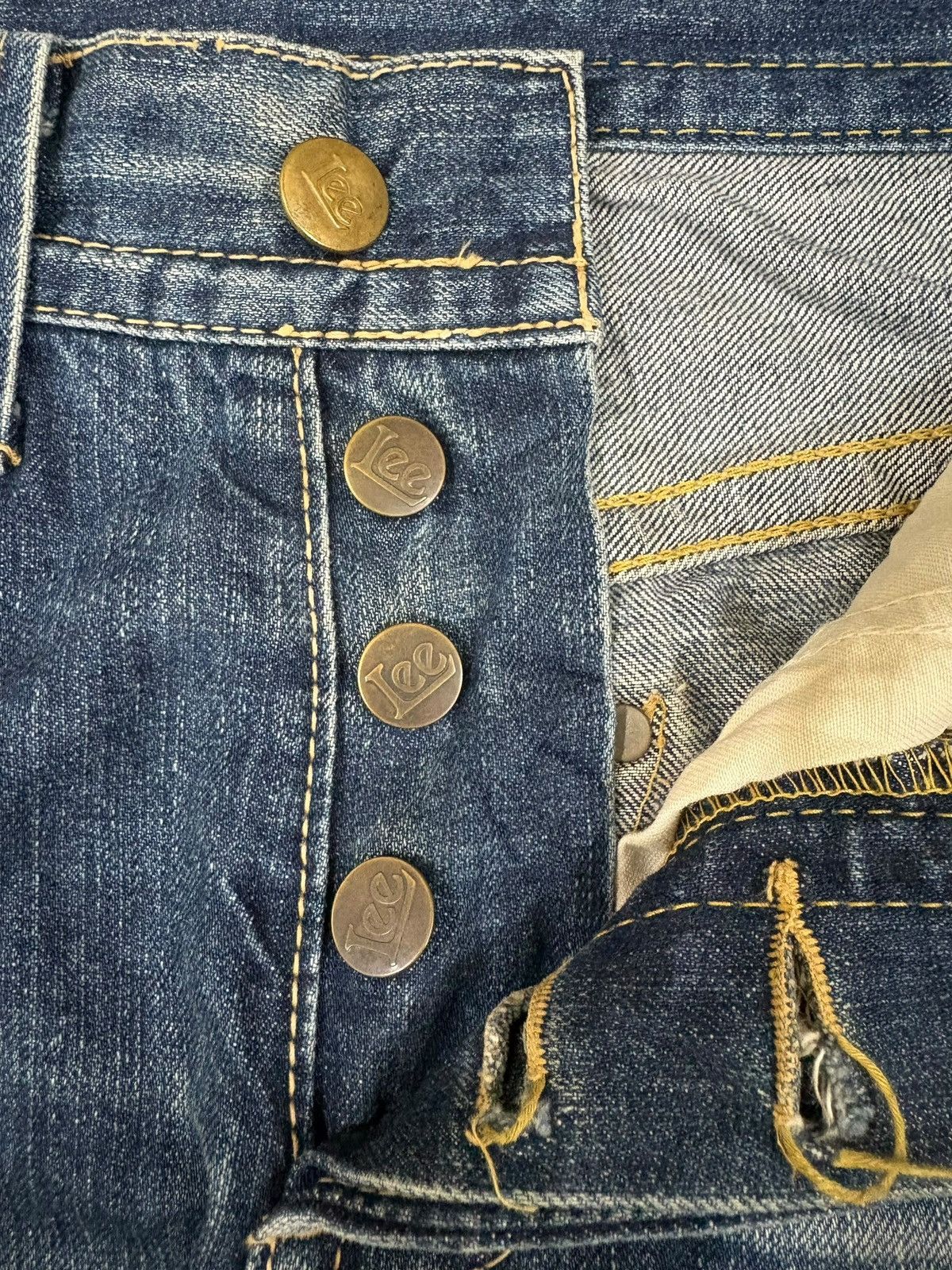 Lee Vintage Japanese Lee Union Made Mud Wash Distress Loose Jean Size US 29 - 8 Thumbnail