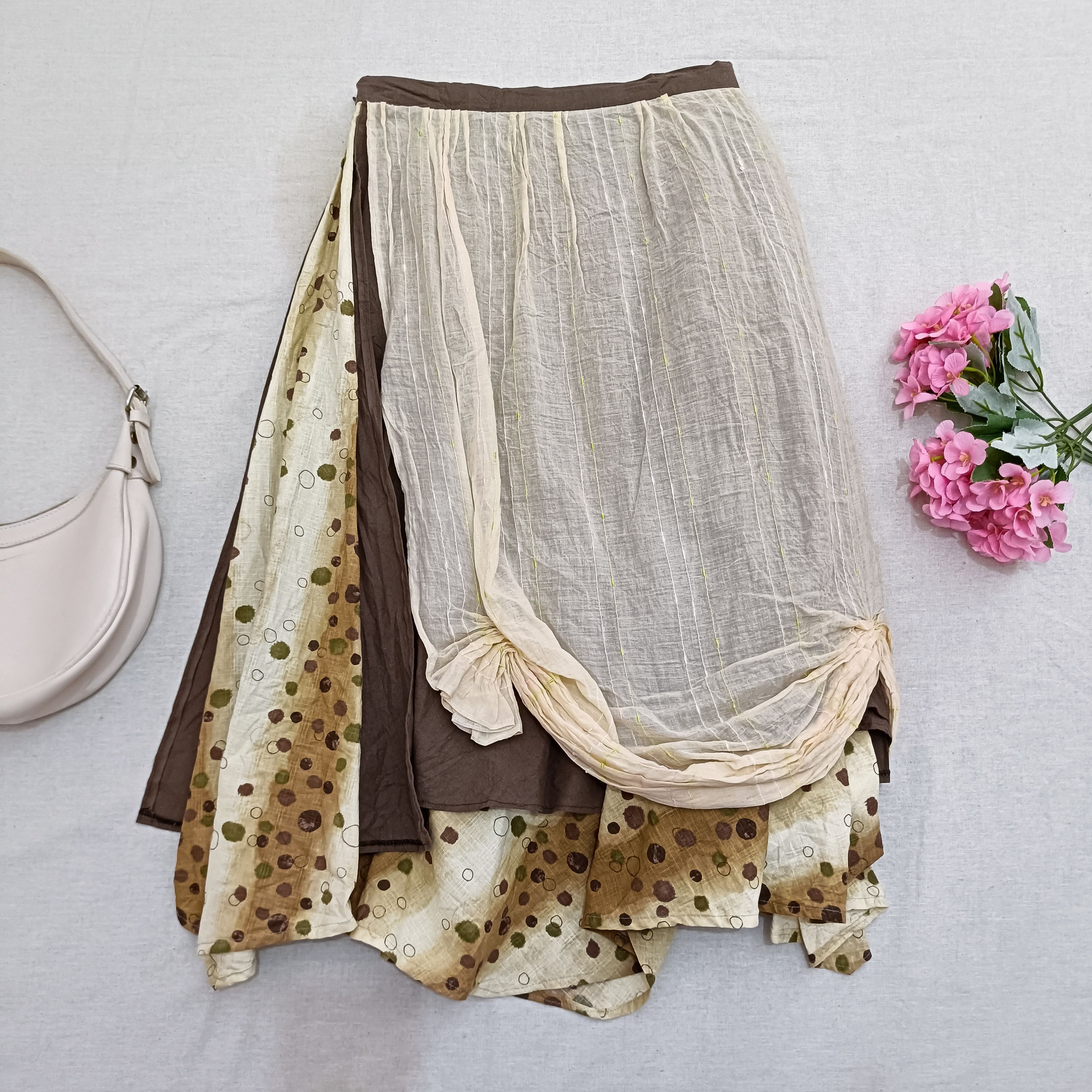 Vintage Japanese Mori Kei Fairy Grunge Layered Skirt Size 26" / US 2 / IT 38 - 9 Thumbnail