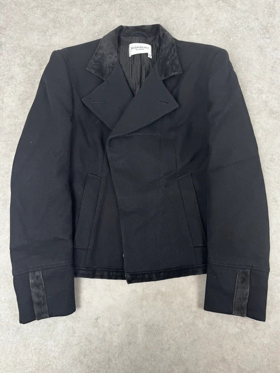 Yves Saint Laurent 2000s Yves Saint Laurent Black Classy Caban Jacket Size 42R - 1 Thumbnail