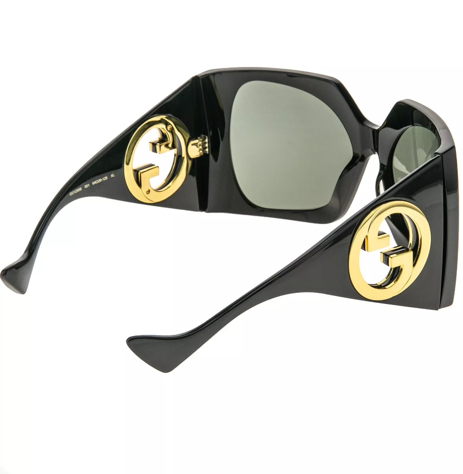 Gucci GUCCI 1255 Black Gold Logo Gg1255S Oversized Mask Wrap 001 Size ONE SIZE - 6 Thumbnail