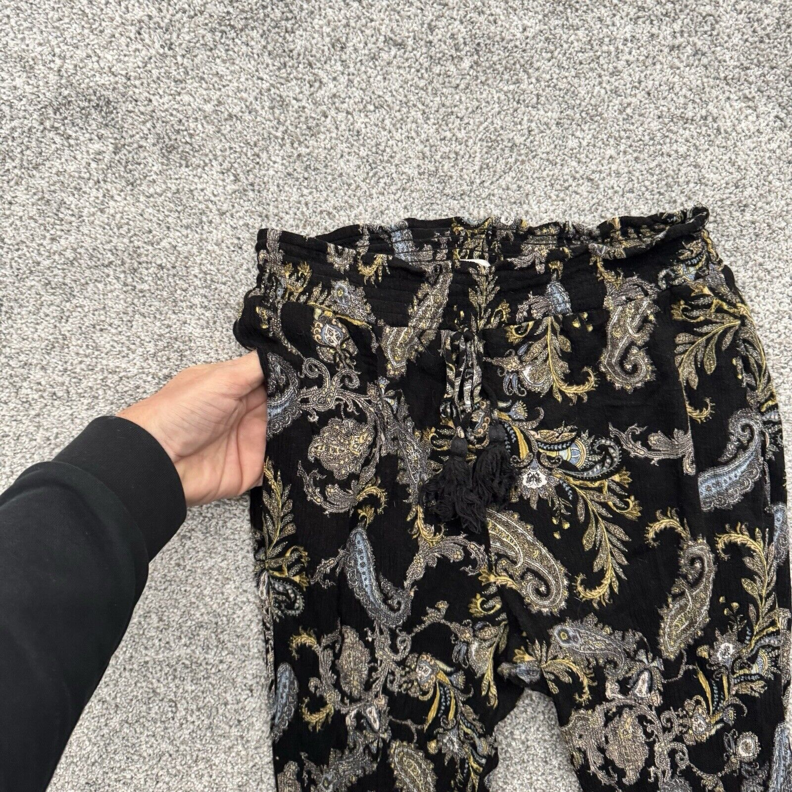 Other Paisley Boho Chic Pants M Tassles Festival Hippie Coachella Size 24" / US 00 / IT 34 - 2 Thumbnail