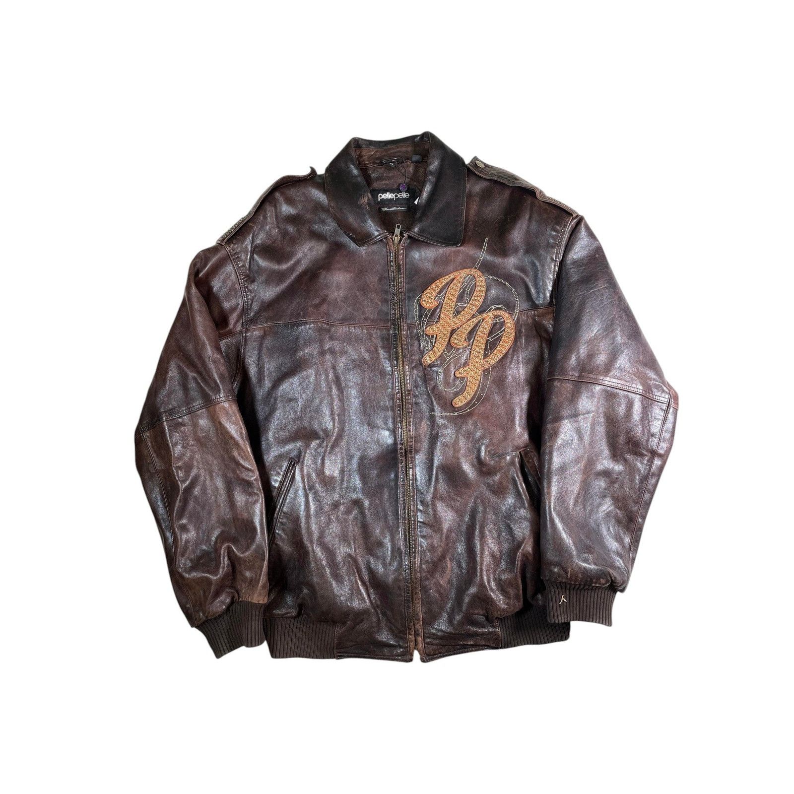 Pelle Pelle Pelle Pelle Speed Shop Brown Varsity Jacket Size US XL / EU 56 / 4 - 1 Thumbnail