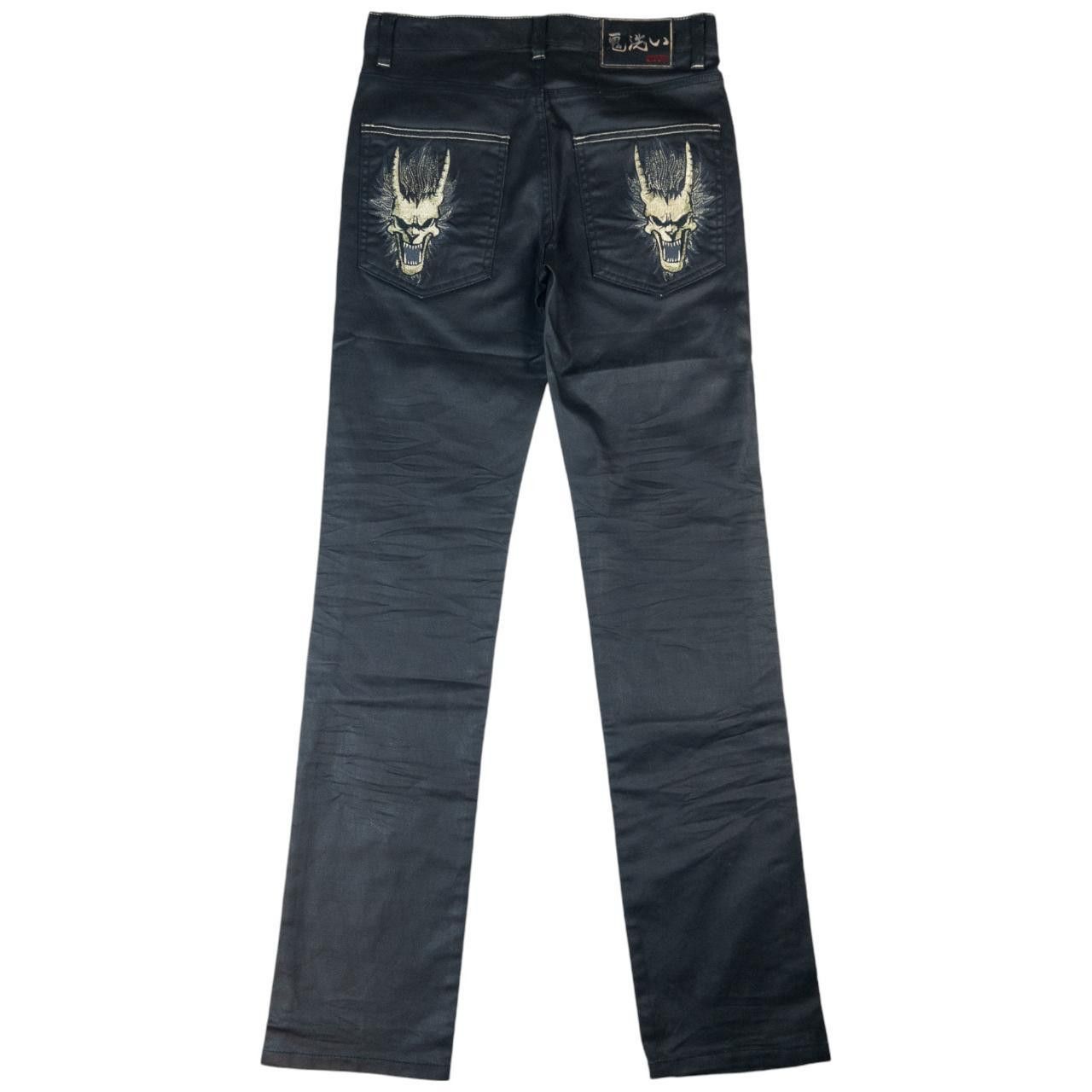 Other Vintage Oniarai Japanese Embroidered Denim Jeans Size W30 Size US 30 / EU 46 - 2 Thumbnail