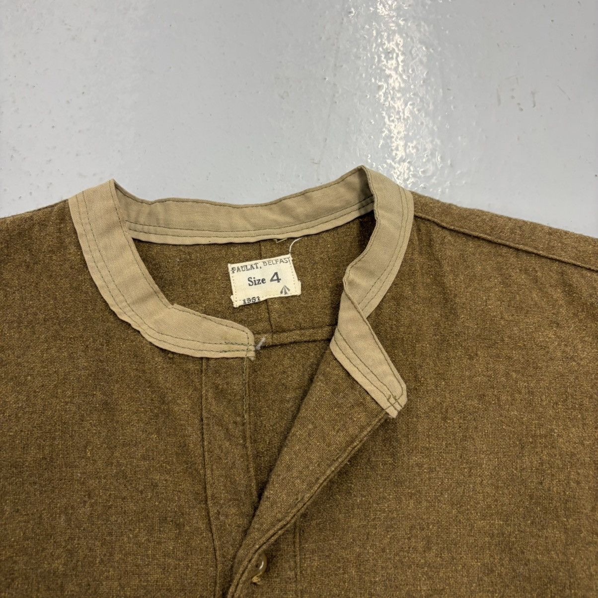Other Vintage WW2 British Army Wool Collarless Shirt Size US M / EU 48-50 / 2 - 2 Thumbnail
