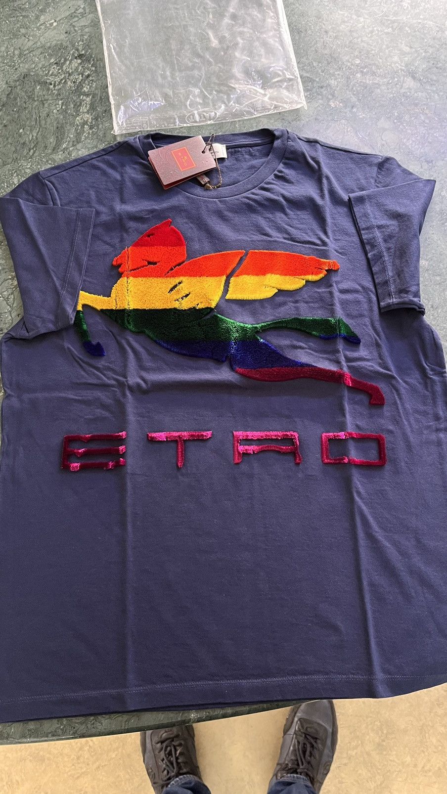 Etro Etro T-shirt pegasus logo tshirt multi colour Big logo Size US S / EU 44-46 / 1 - 2 Thumbnail