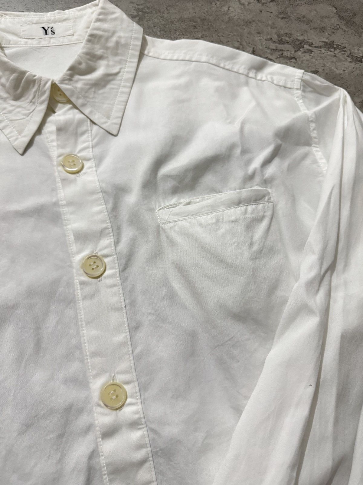 Yohji Yamamoto Y's Yohji Yamamoto Pullover White Shirt Size US L / EU 52-54 / 3 - 4 Thumbnail
