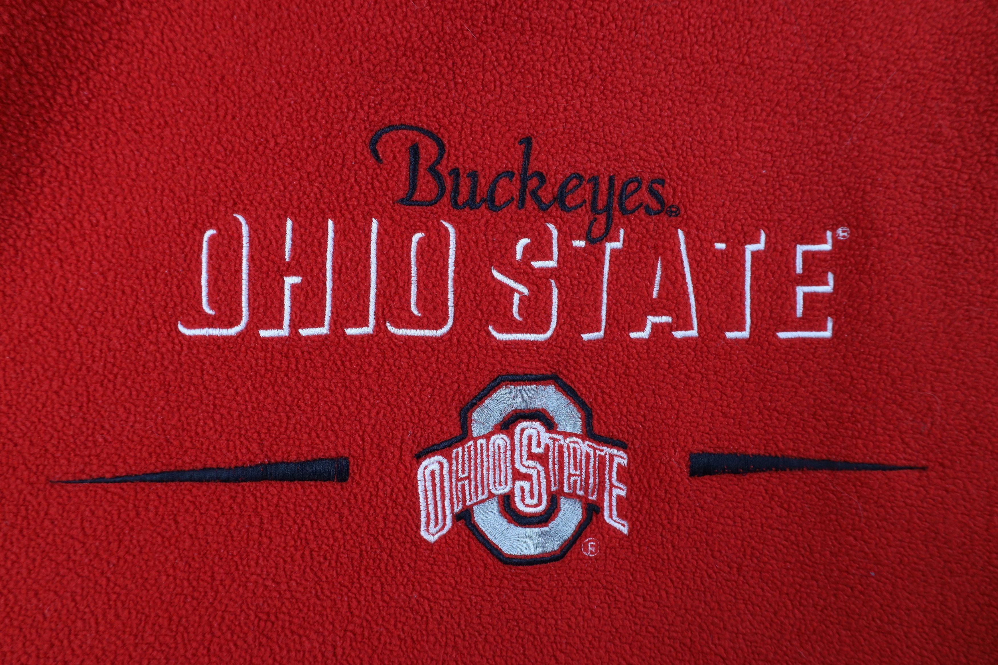 Vintage Vintage 90s Shadow Ohio State University Fleece Sweater Size US M / EU 48-50 / 2 - 4 Thumbnail