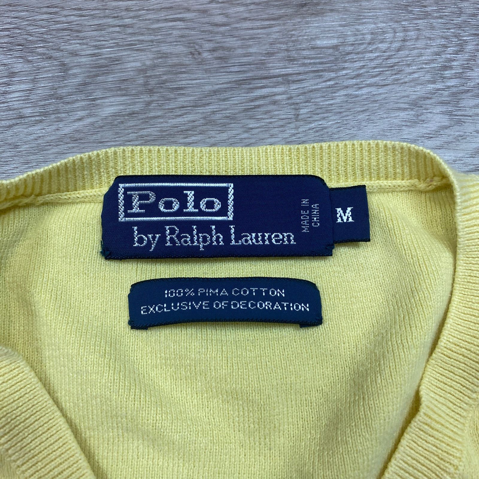 Polo Ralph Lauren × Vintage Vintage Polo Ralph Lauren Pima Cotton V Neck Sweater Mediu Size US M / EU 48-50 / 2 - 4 Thumbnail