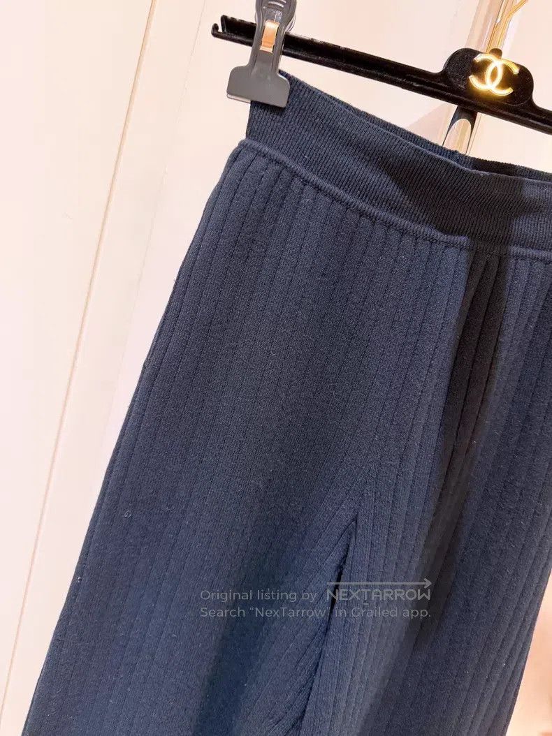 Loro Piana Loro Piana Navy Baby Cashmere Knit Cuffed Pants Size 25" / US 0 / IT 36 - 3 Thumbnail