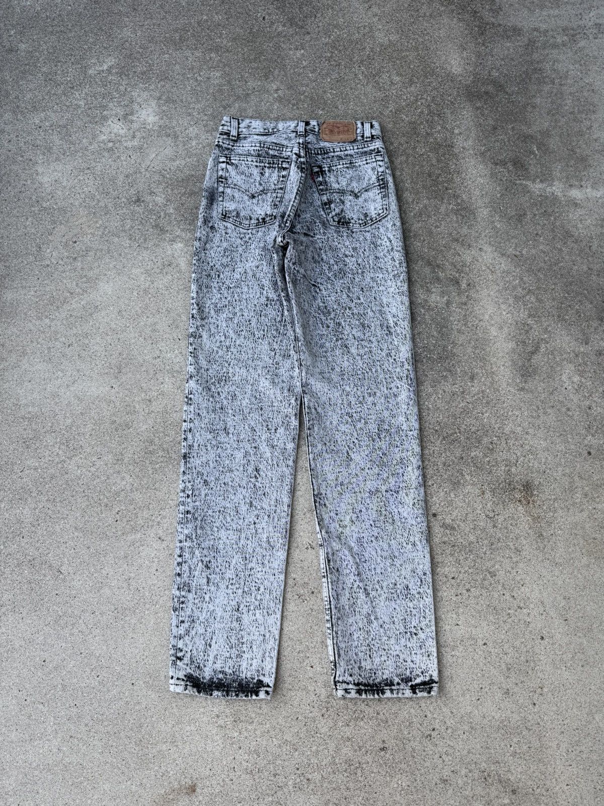 Levi's × Vintage Vtg 90’s Levis 701xx Buttonfly Acid Black Jeans Size 25x31 Size 25" / US 0 / IT 36 - 3 Thumbnail