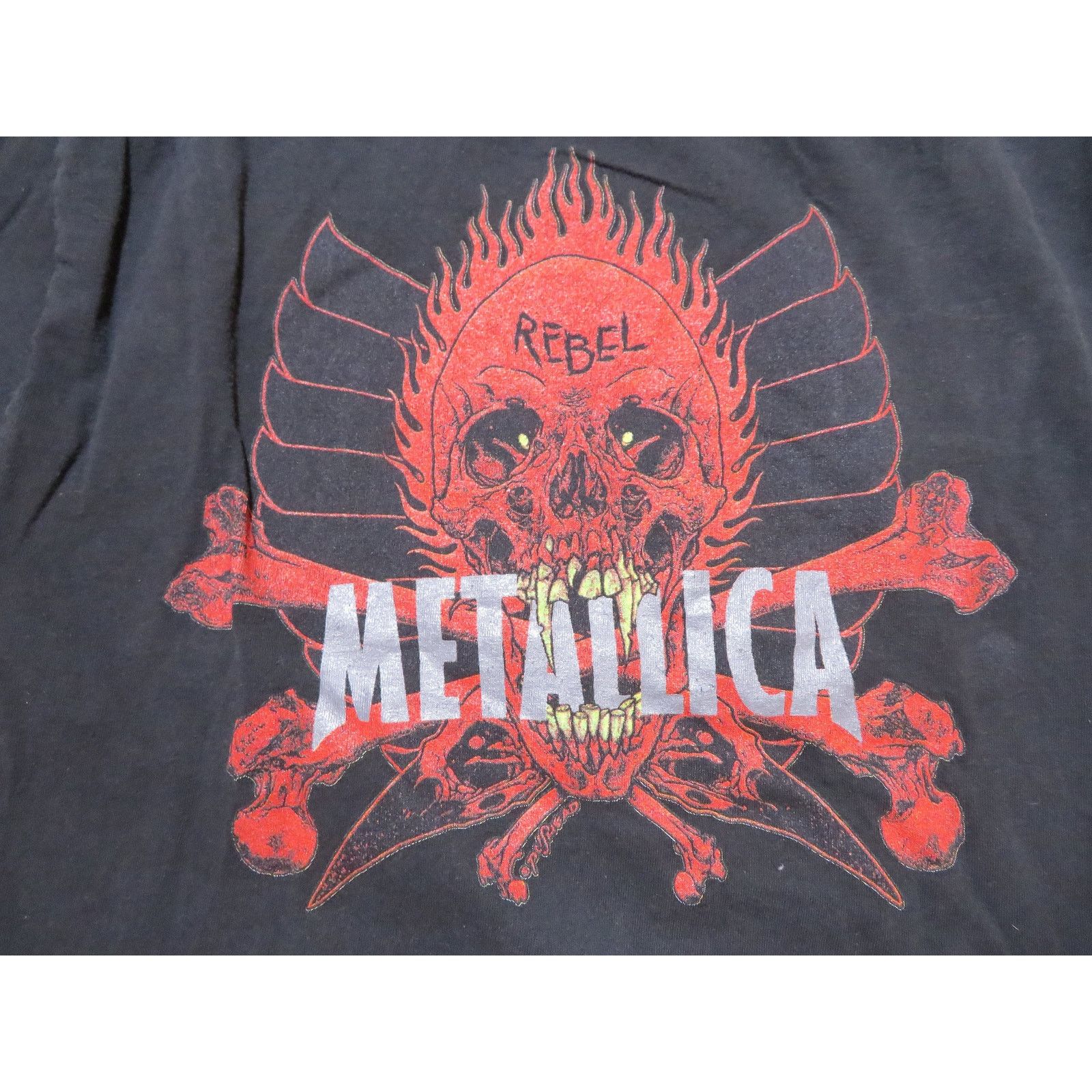 Other Metallica Skull Rebel Rock T-Shirt Double Sided Sz L 1990s Size US L / EU 52-54 / 3 - 4 Thumbnail
