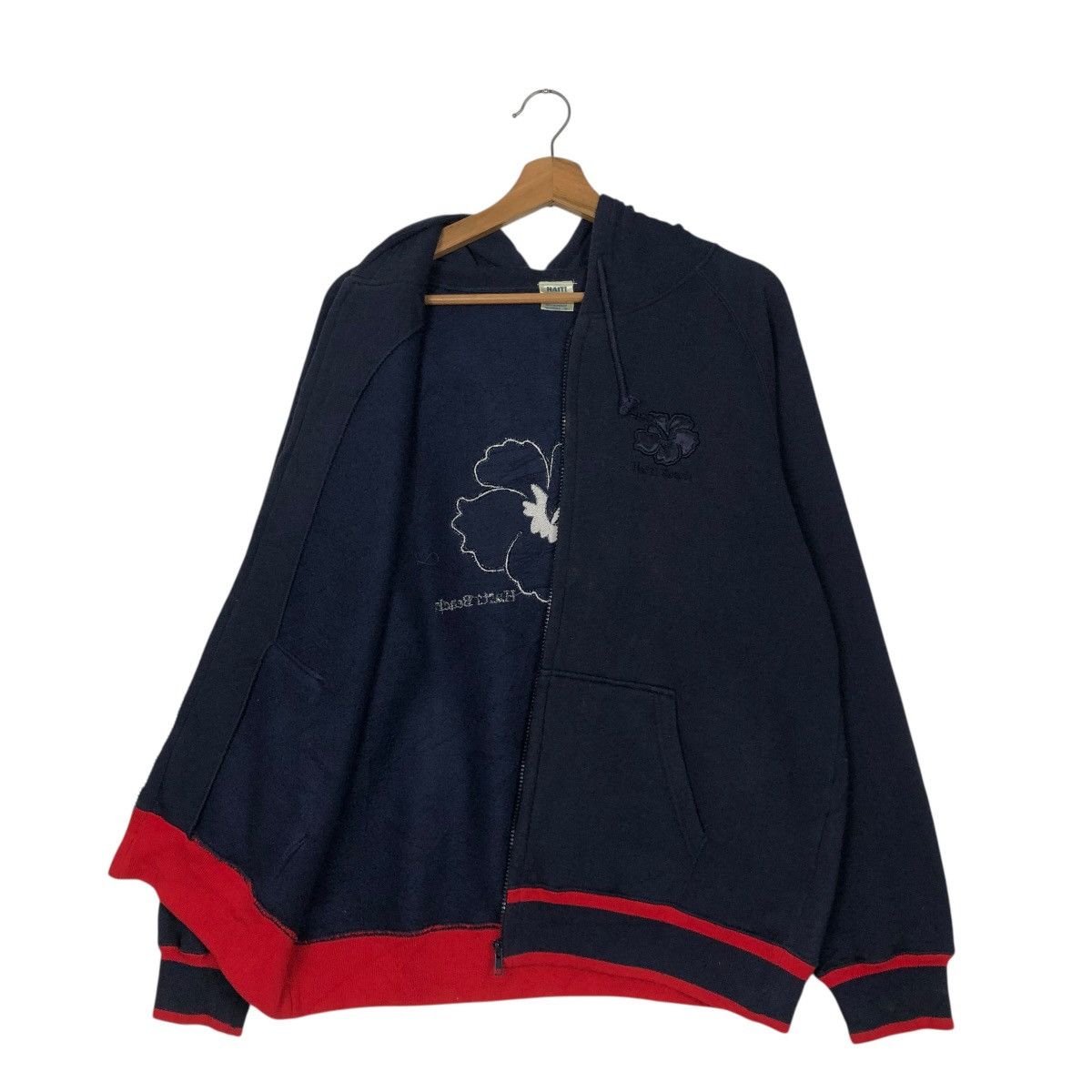 Japanese Brand 🔥VINTAGE ZIPPER JACKET HAWAIIAN HAITI BEACH FLOWER BIG LOGO Size US M / EU 48-50 / 2 - 14 Thumbnail