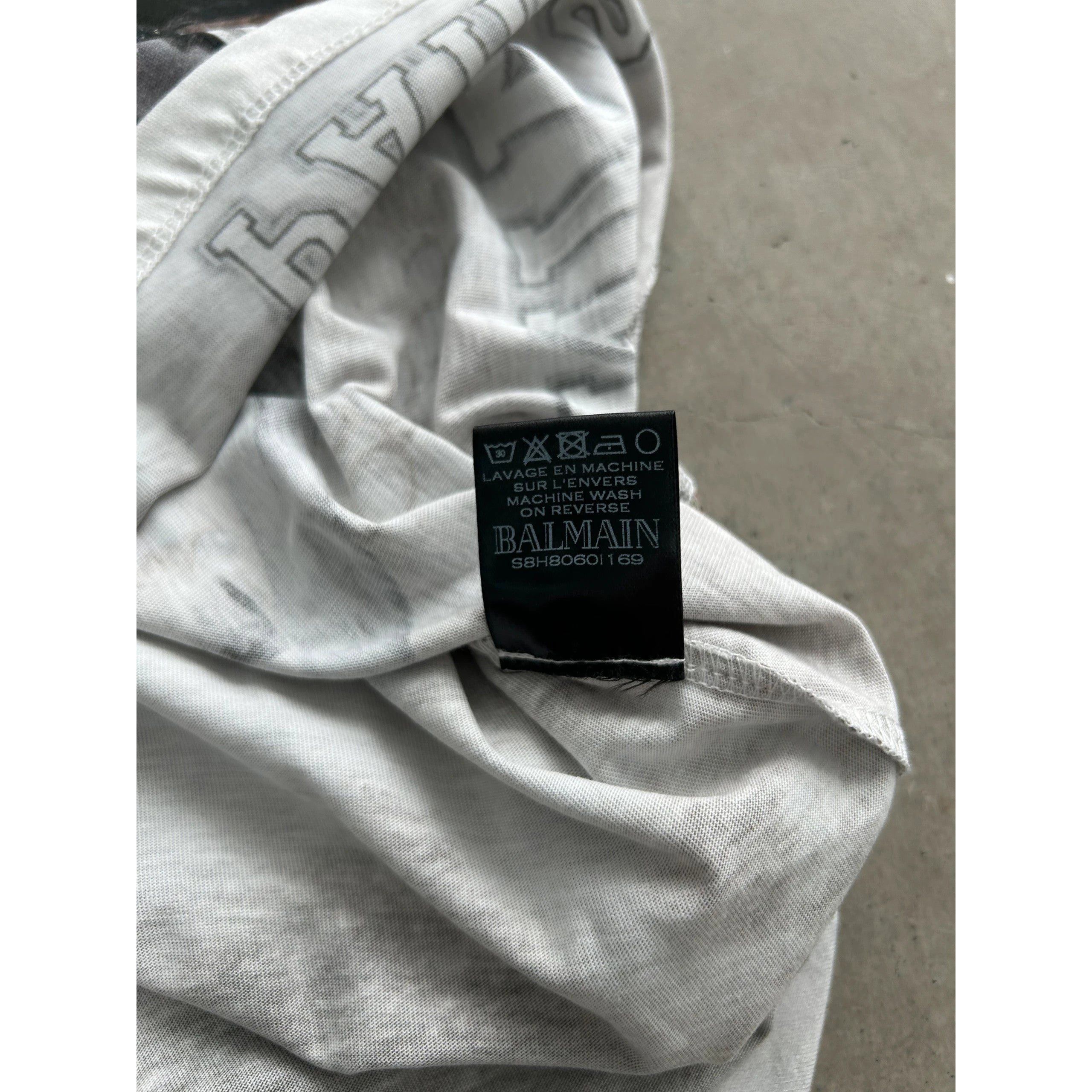 Balmain Balmain 2009 American War Graphic T-Shirt White (Talla:Talla Size US S / EU 44-46 / 1 - 2 Thumbnail
