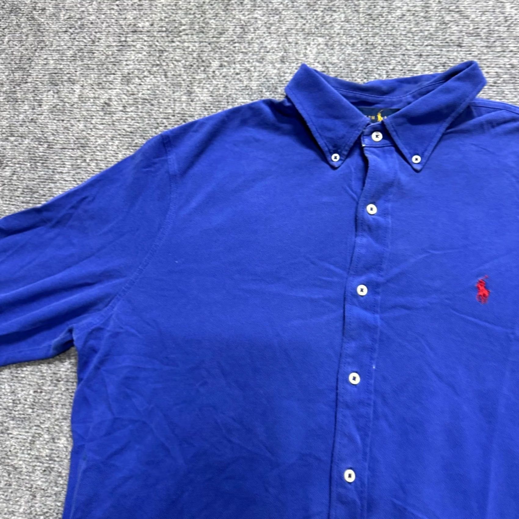 Ralph Lauren VINTAGE Ralph Lauren Polo Longsleeve Button Up Shirt Mens XL Blue Faded 90s Size US XL / EU 56 / 4 - 4 Thumbnail