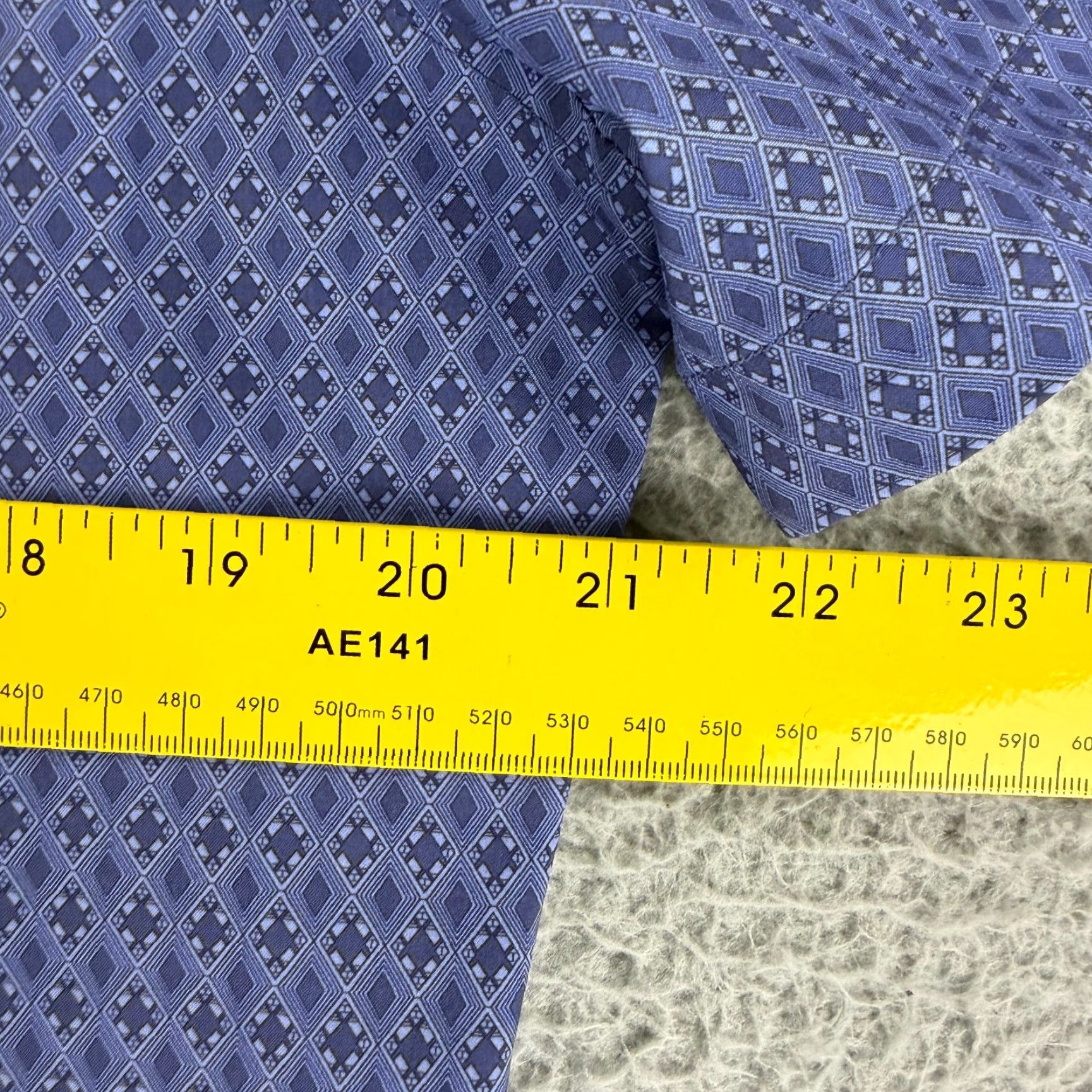 Vintage 7 Diamonds Button-Up Shirt Mens M Purple Geo Print Casual 4 Way Stretch Geometric Size US M / EU 48-50 / 2 - 5 Thumbnail