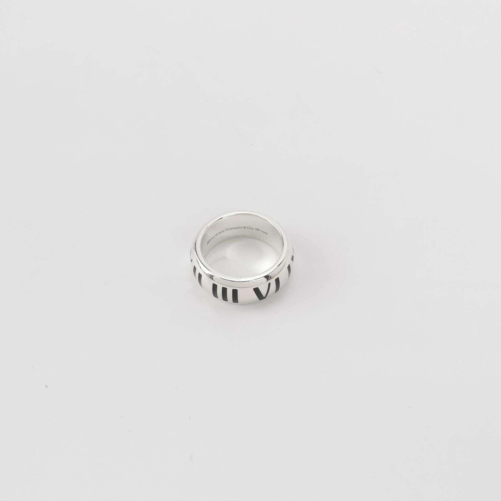 Tiffany & Co. Tiffany & Co. Atlas S925 Enamel Roman Numeral Ring Size 14 Size ONE SIZE - 2 Thumbnail