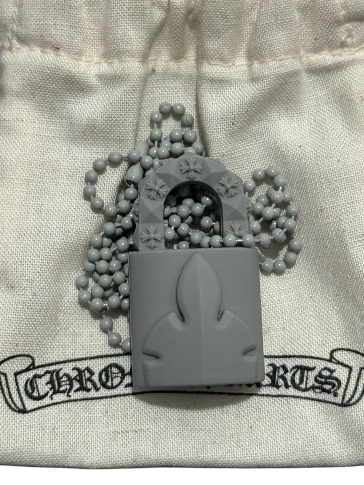 Chrome Hearts Chrome Hearts Silicone Lock Necklace Grey Size ONE SIZE - 2 Thumbnail