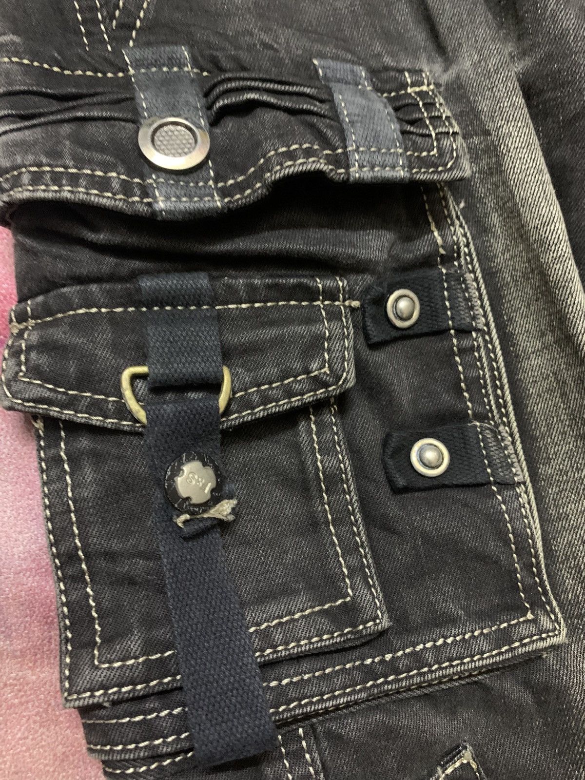 Tornado Mart Japanese Brand Tesilin Washed Black Denim Apocalypse Vkei Size US 29 - 5 Thumbnail