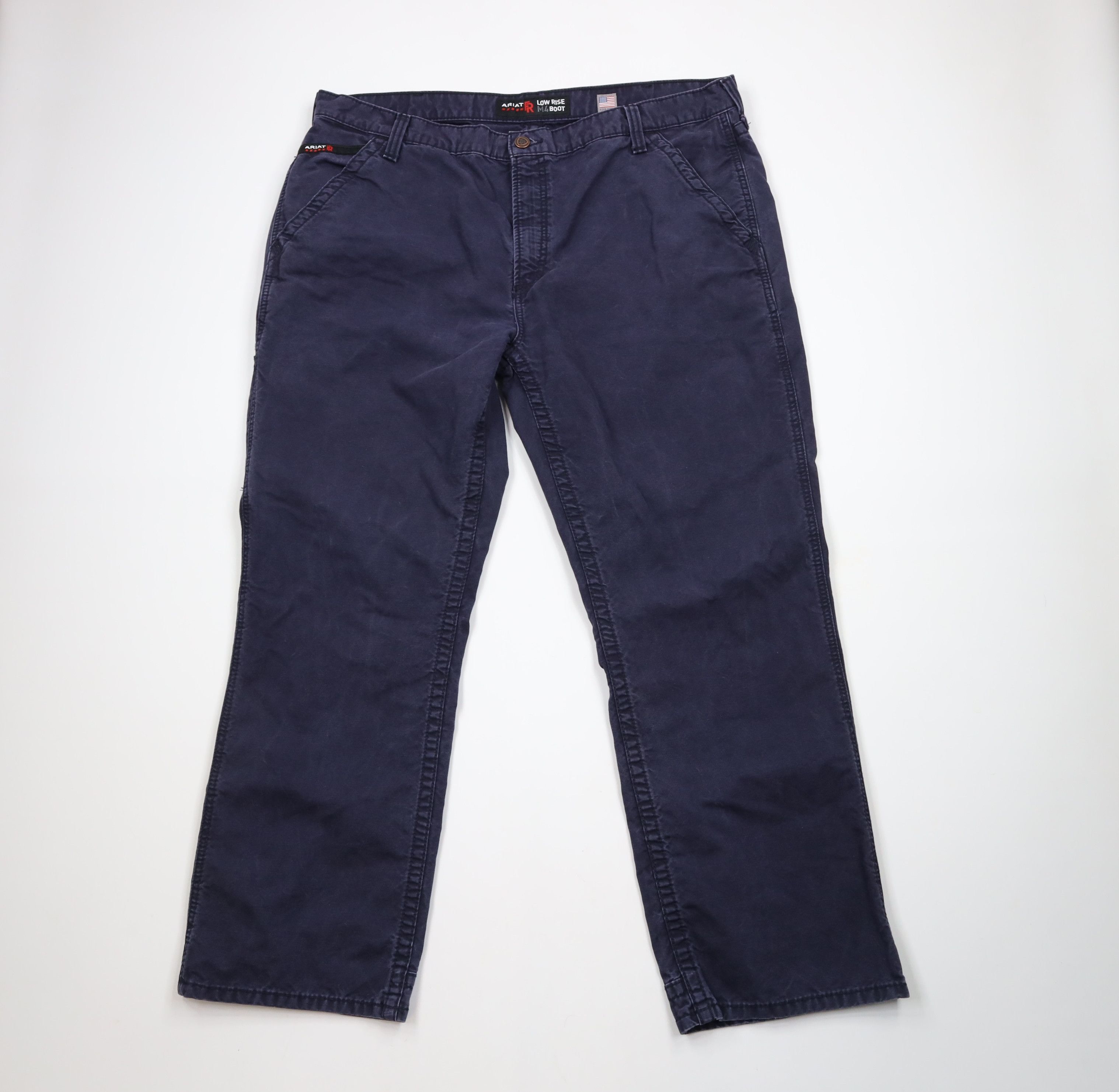 Ariat FR Resistant Low Rise M4 Bootcut Canvas Pants Blue