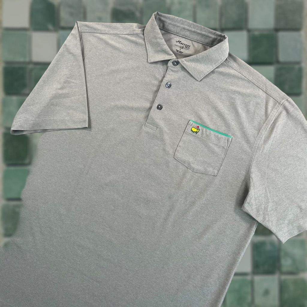 Vintage Masters Tech Augusta National Golf Club Polo Shirt Men Large Grey Performance Polo Size US L / EU 52-54 / 3 - 1 Thumbnail