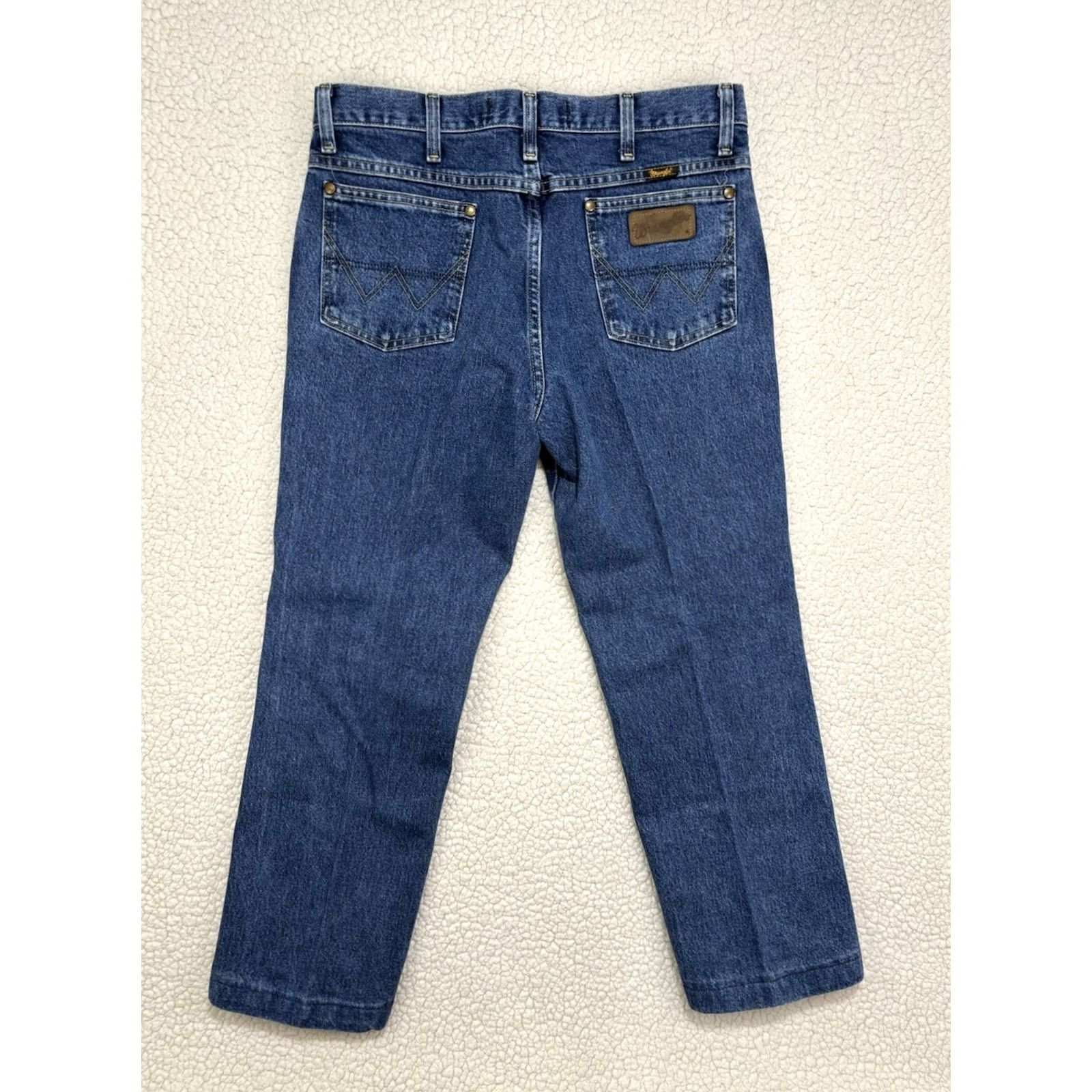 Wrangler Wrangler George Strait Jeans Blue Denim 32x25 Slim Straight 5-Pocket Regular Brand Mens Cowboy Western Size US 32 / EU 48 - 7 Thumbnail