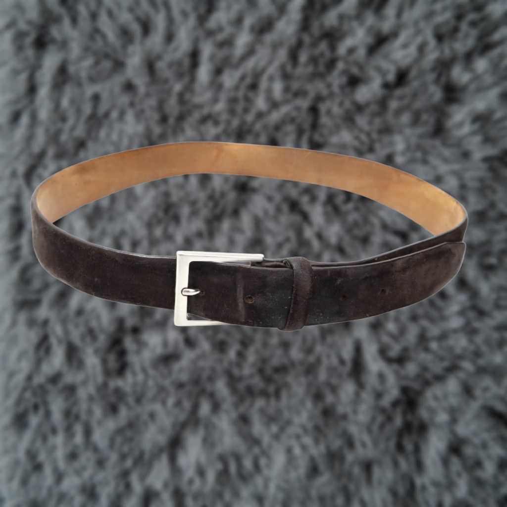 Suitsupply Suitsupply Belt Men 85 /34 Brown Square Shape Buckle Genuine Suede Leather Belt Mens Brown Square Buckle Suede Leather Size ONE SIZE - 1 Thumbnail