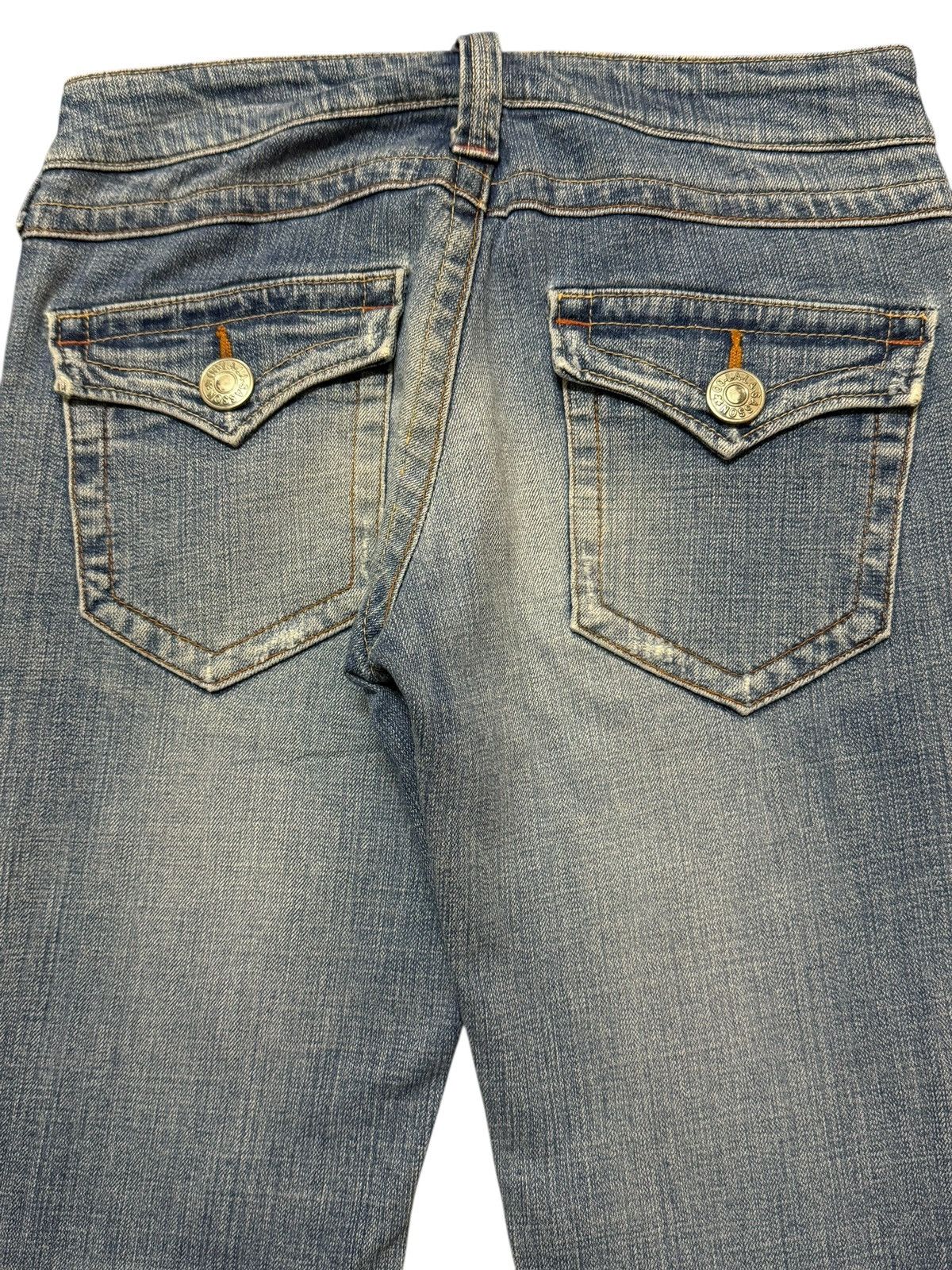 True Religion Vintage Y2K Japanese Brand Blue Faded Wash Wide Leg Flare Size 28" / US 6 / IT 42 - 5 Thumbnail