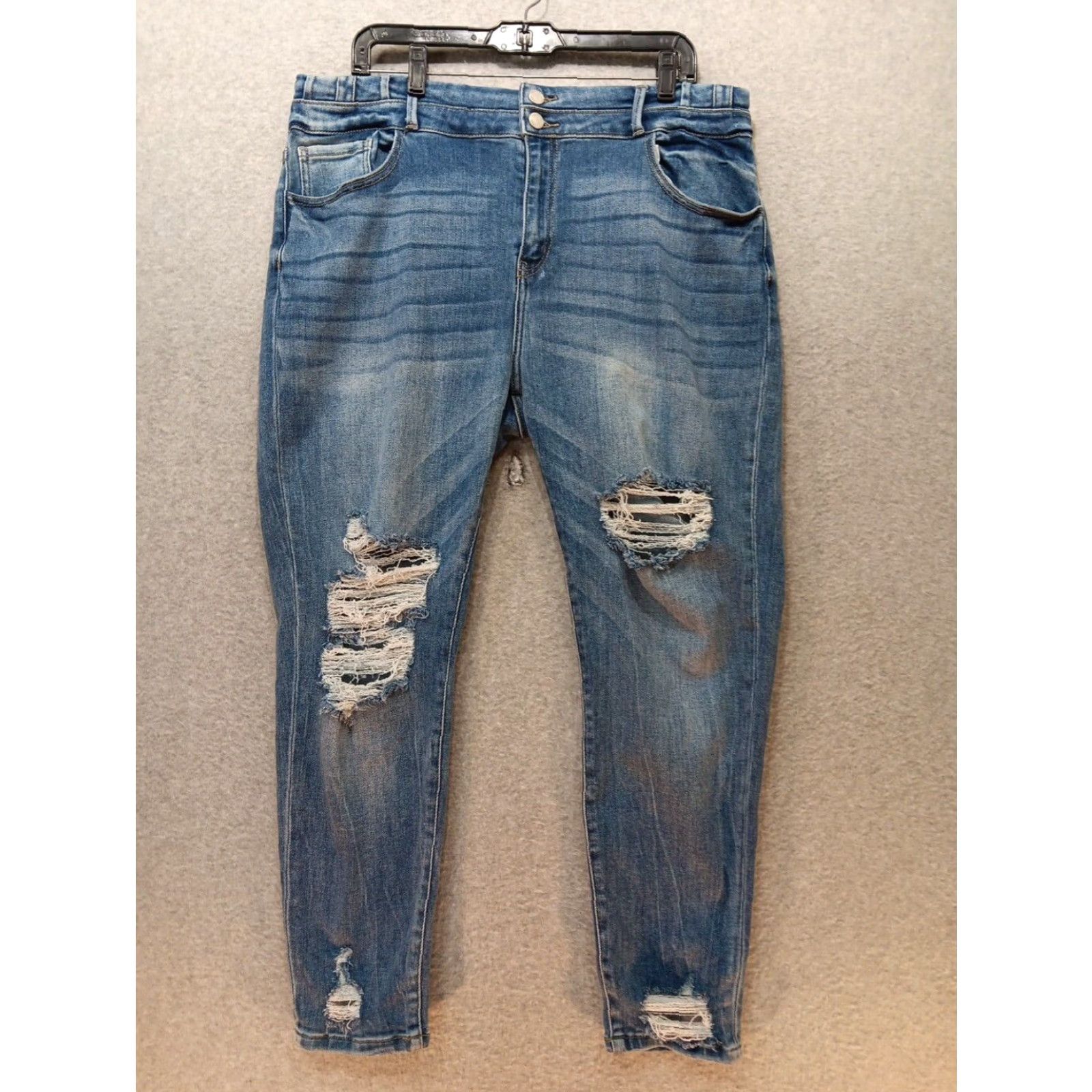Vintage KanCan™ Jeans Curvy Mid Rise Ankle Skinny Distressed Women’s Size 34X27 Size 24" / US 00 / IT 34 - 2 Thumbnail