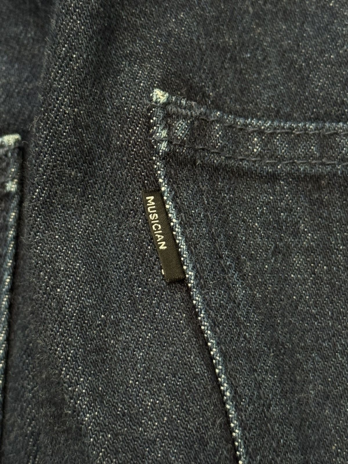 Lad Musician AW07 Lad Musician Indigo Tape Bootcut Flared Denim Jeans Size US 28 / EU 44 - 15 Thumbnail