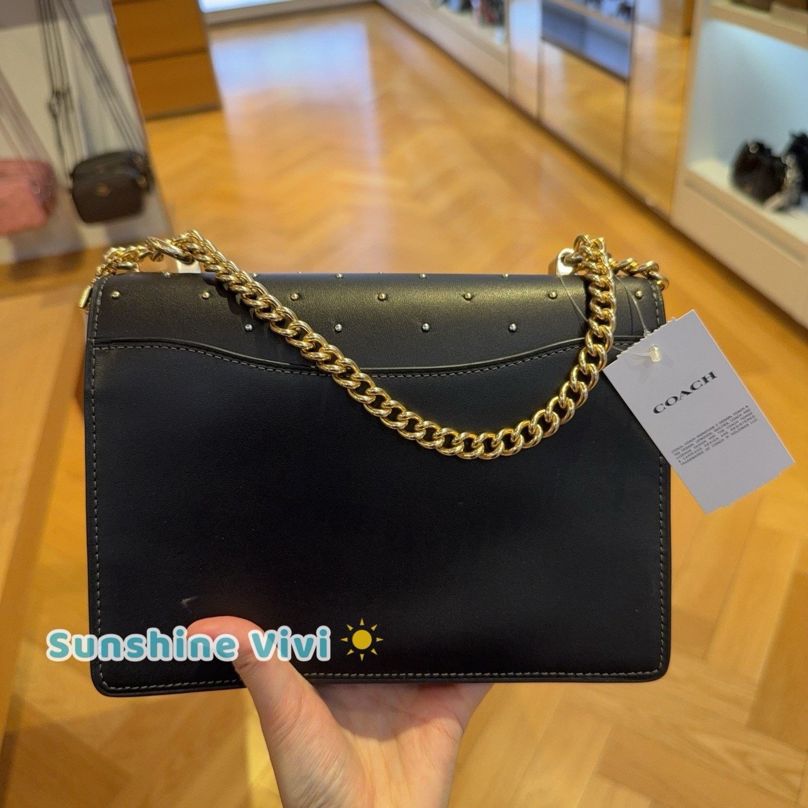 Coach NWT Coach Klare Crossbody Bag Rivets Black CBH93 Leather Size ONE SIZE - 4 Thumbnail