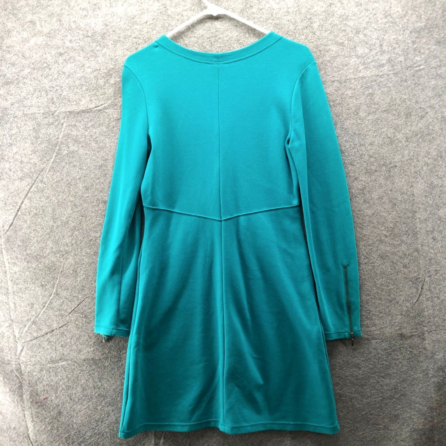 Athleta Athleta Celebration Ponte Long Sleeve Dress S Teal V-Neck Knitted Casual Dress Womens XS-? No Size S / US 4 / IT 40 - 2 Thumbnail