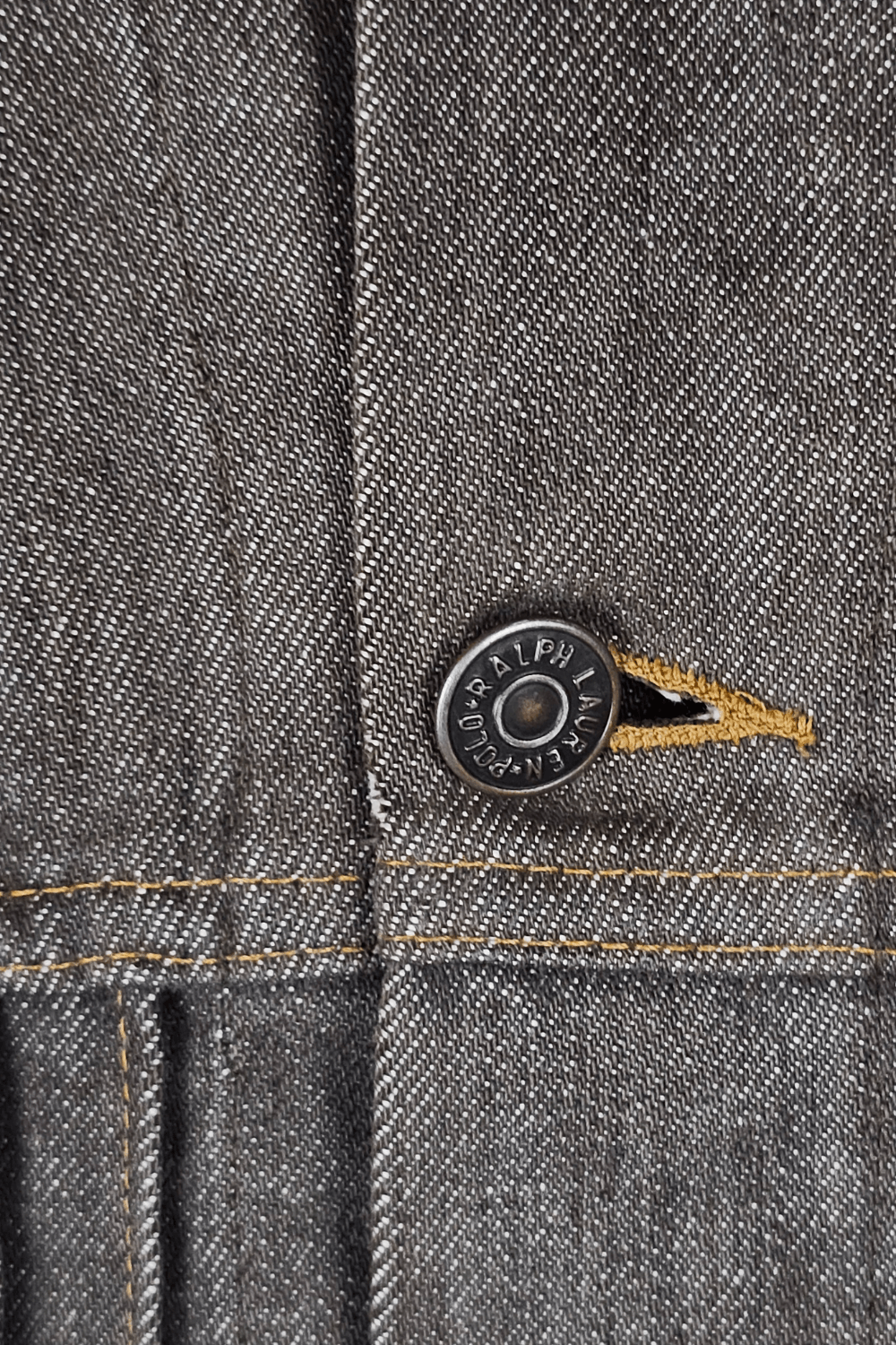Polo Ralph Lauren 1987 RL “Polo Western” Pleated Trucker – Sulfur Brown Denim Size US L / EU 52-54 / 3 - 10 Thumbnail
