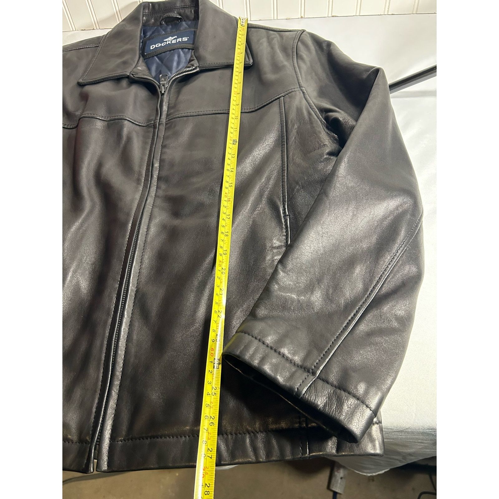 Dockers Dockers Men’s Genuine Leather Jacket “M” Zipper Black S M Size US M / EU 48-50 / 2 - 4 Thumbnail