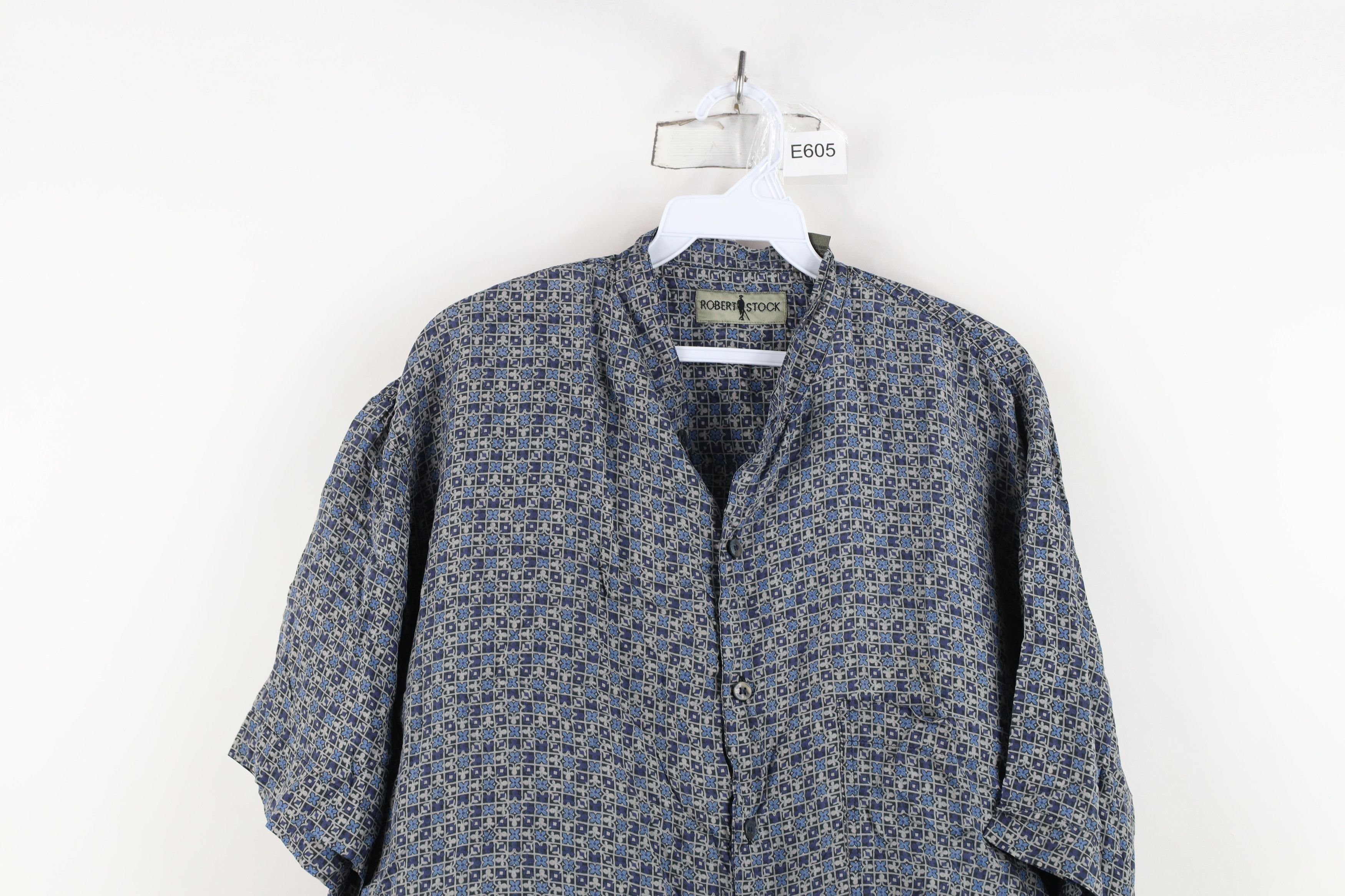 Vintage Vintage 90s Streetwear Silk Flower Band Collar Button Shirt Size US L / EU 52-54 / 3 - 2 Thumbnail