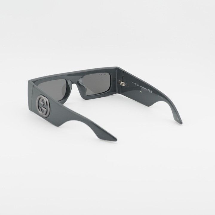 Gucci Gucci GG1646S 006 Sunglasses Grey Rectangle Frame Size ONE SIZE - 10 Thumbnail