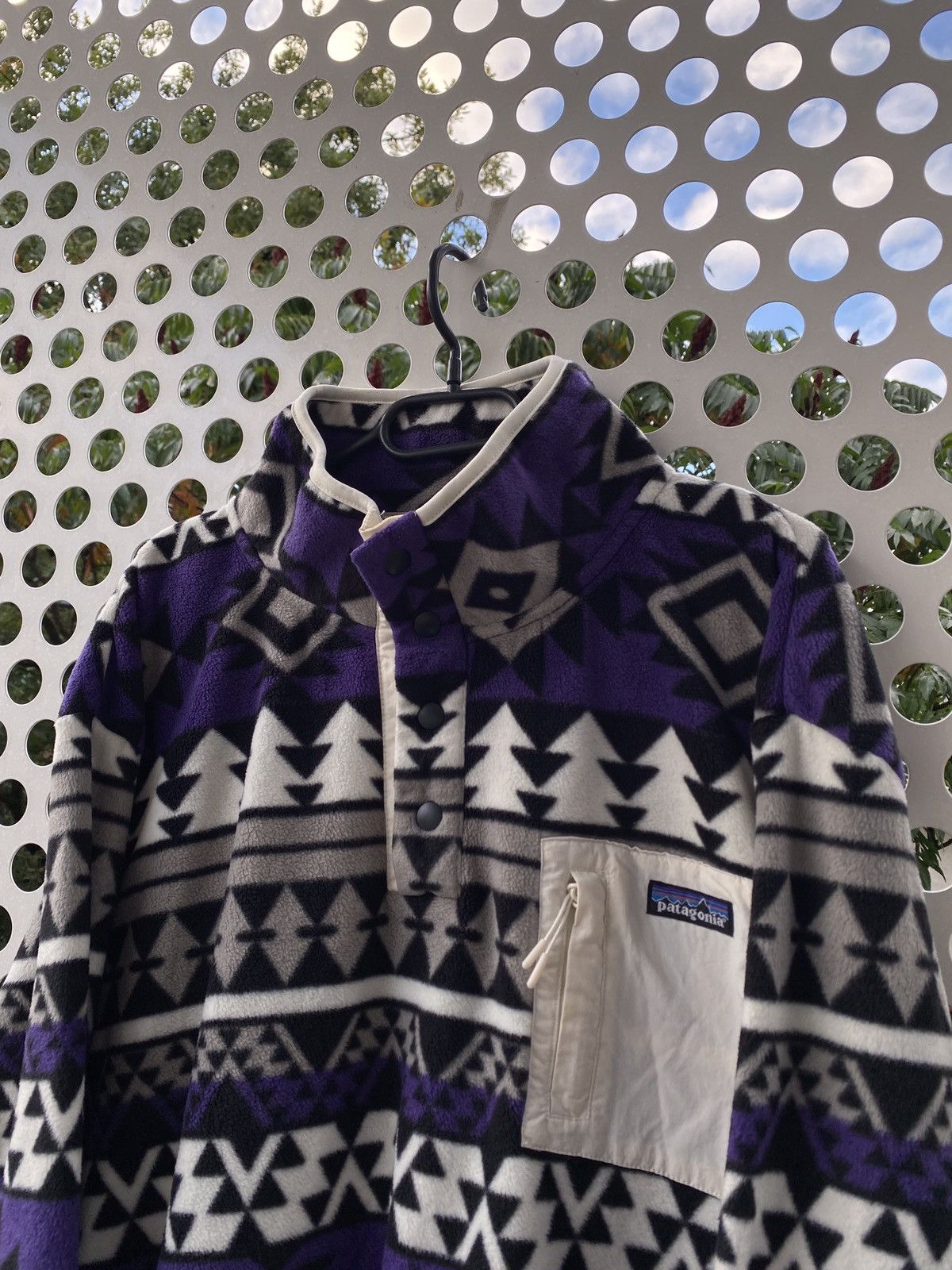 Japanese Brand × Patagonia × Vintage Patagonia Synchilla Aztec Fleece Snap-t USA Made RARE Groovy Size US XL / EU 56 / 4 - 4 Thumbnail