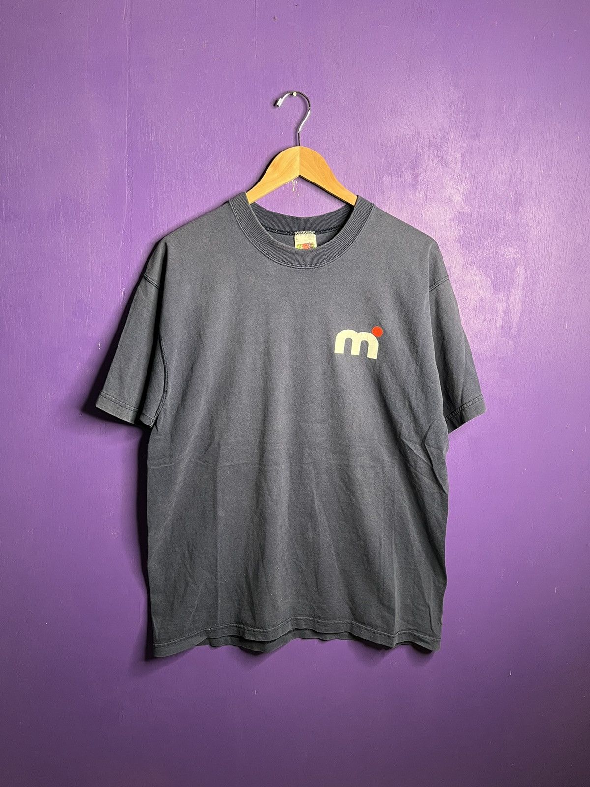 Vintage Vintage 90s mistral logo faded mullet tee Size US L / EU 52-54 / 3 - 1 Thumbnail