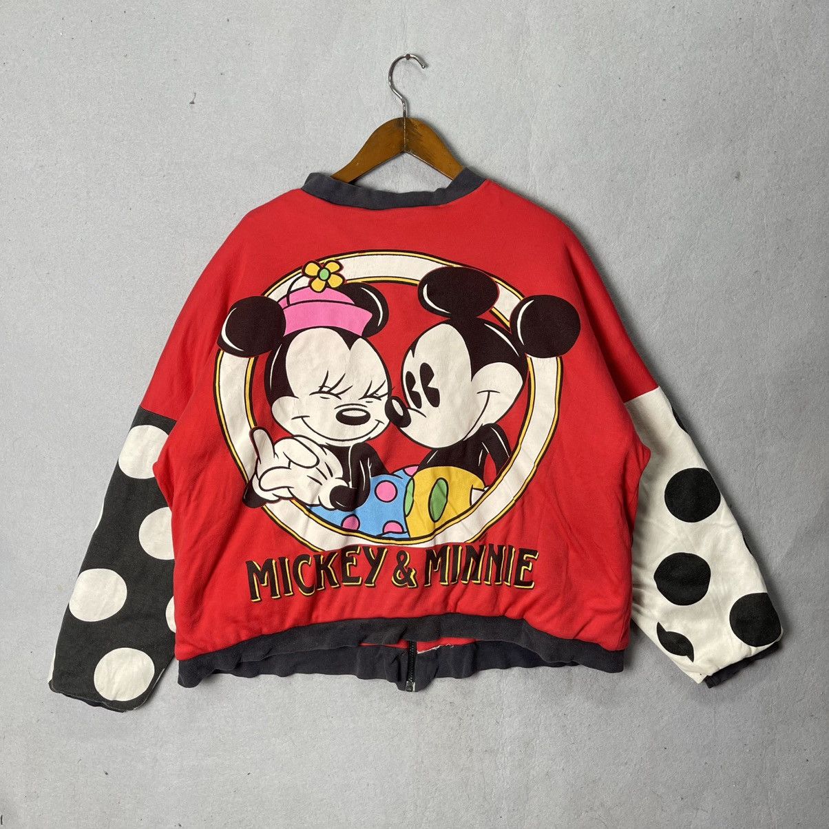 Disney Vintage 90s Disney Mickey Minnie Polka Dot Jacket USA Size US L / EU 52-54 / 3 - 1 Thumbnail
