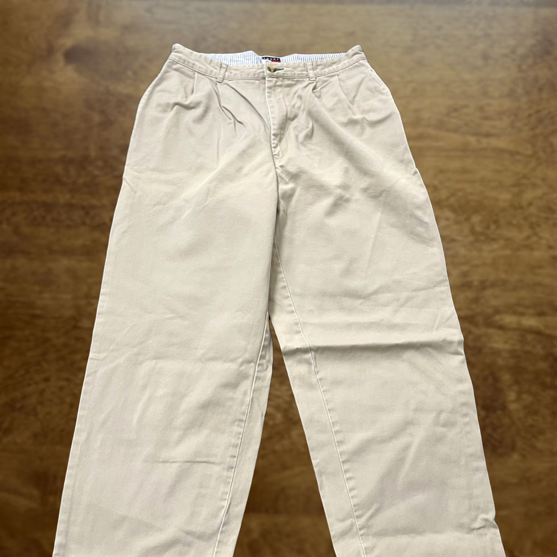 Tommy Hilfiger Tommy Hilfiger Pants Womens 18 Regular Khaki Beige Pleated Chino Dress Casual Work Size 40" / US 18 - 1 Thumbnail