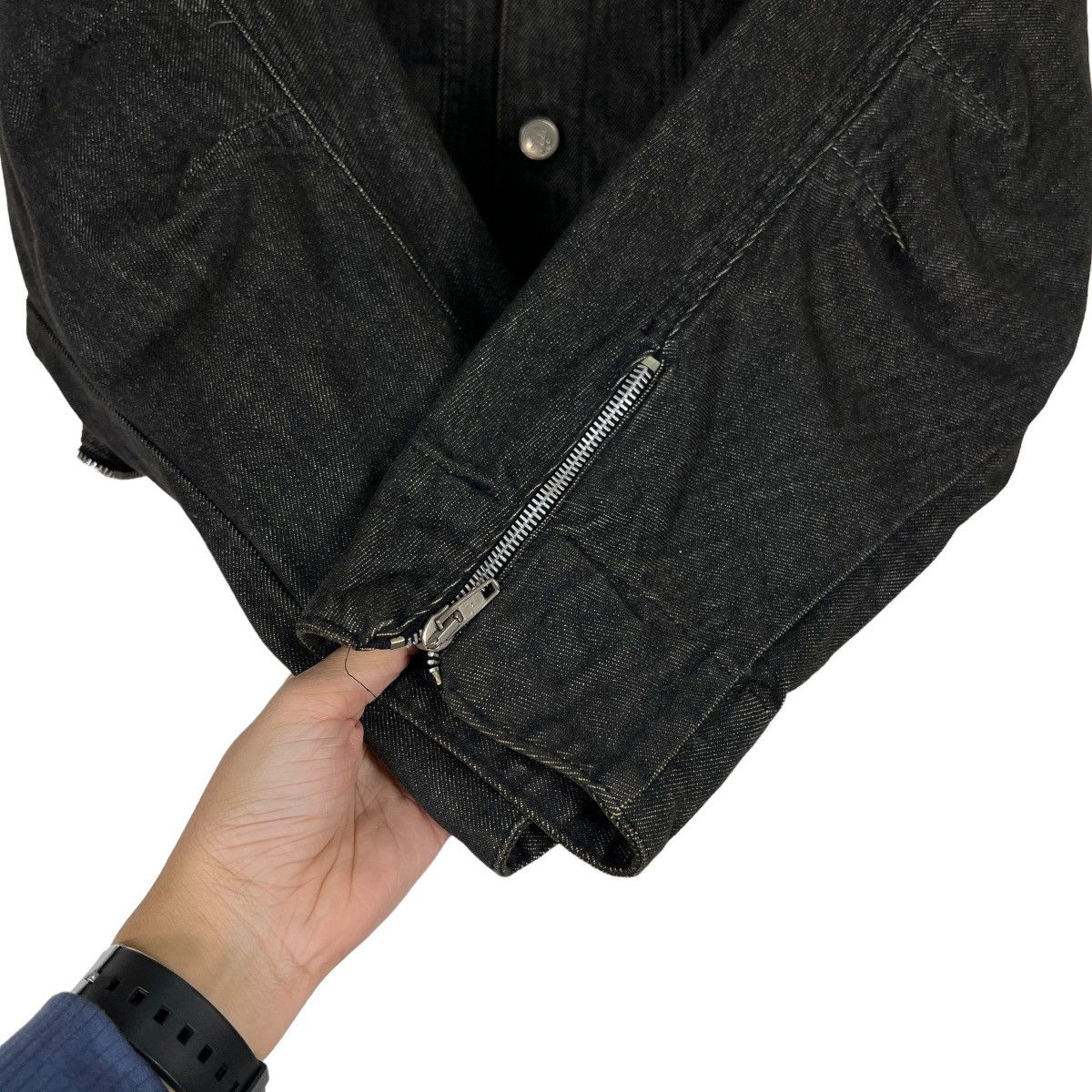 Japanese Brand 🔥 VINTAGE CLARK CUT OFF DENIM JACKET MADE IN ITALY Size US S / EU 44-46 / 1 - 13 Thumbnail