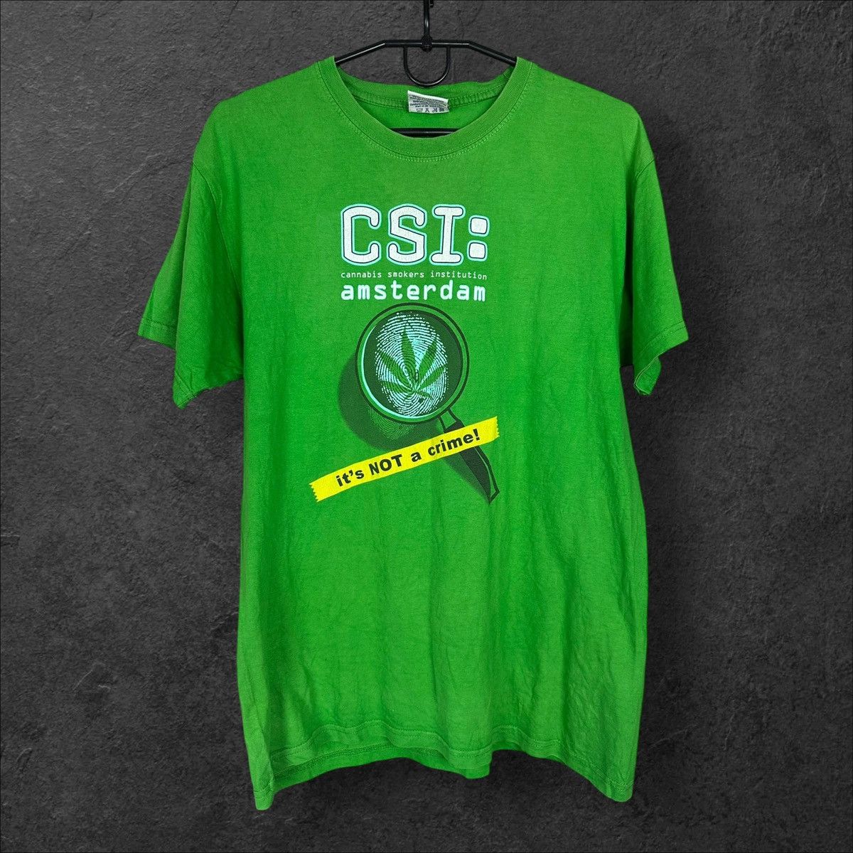 Vintage CSI: Cannabis Smokers Institution Amsterdam Marijuana Tee Size US M / EU 48-50 / 2 - 1 Thumbnail