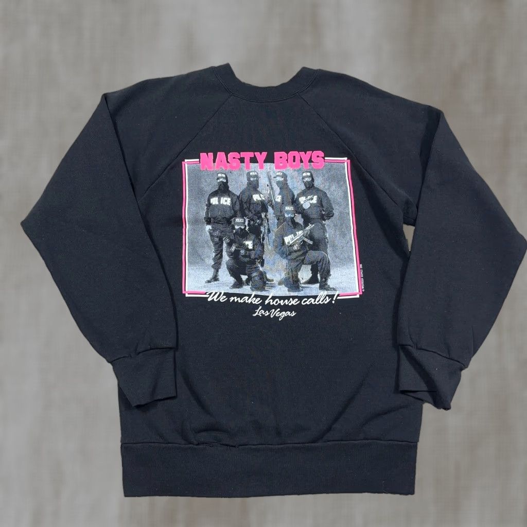 DANCER VINTAGE Signal Sweatshirt Men L Black Crewneck 90s Promo USA - Nasty Boys, Logo, Heavyweight, All Seasons, Knit Cotton Size US L / EU 52-54 / 3 - 1 Thumbnail