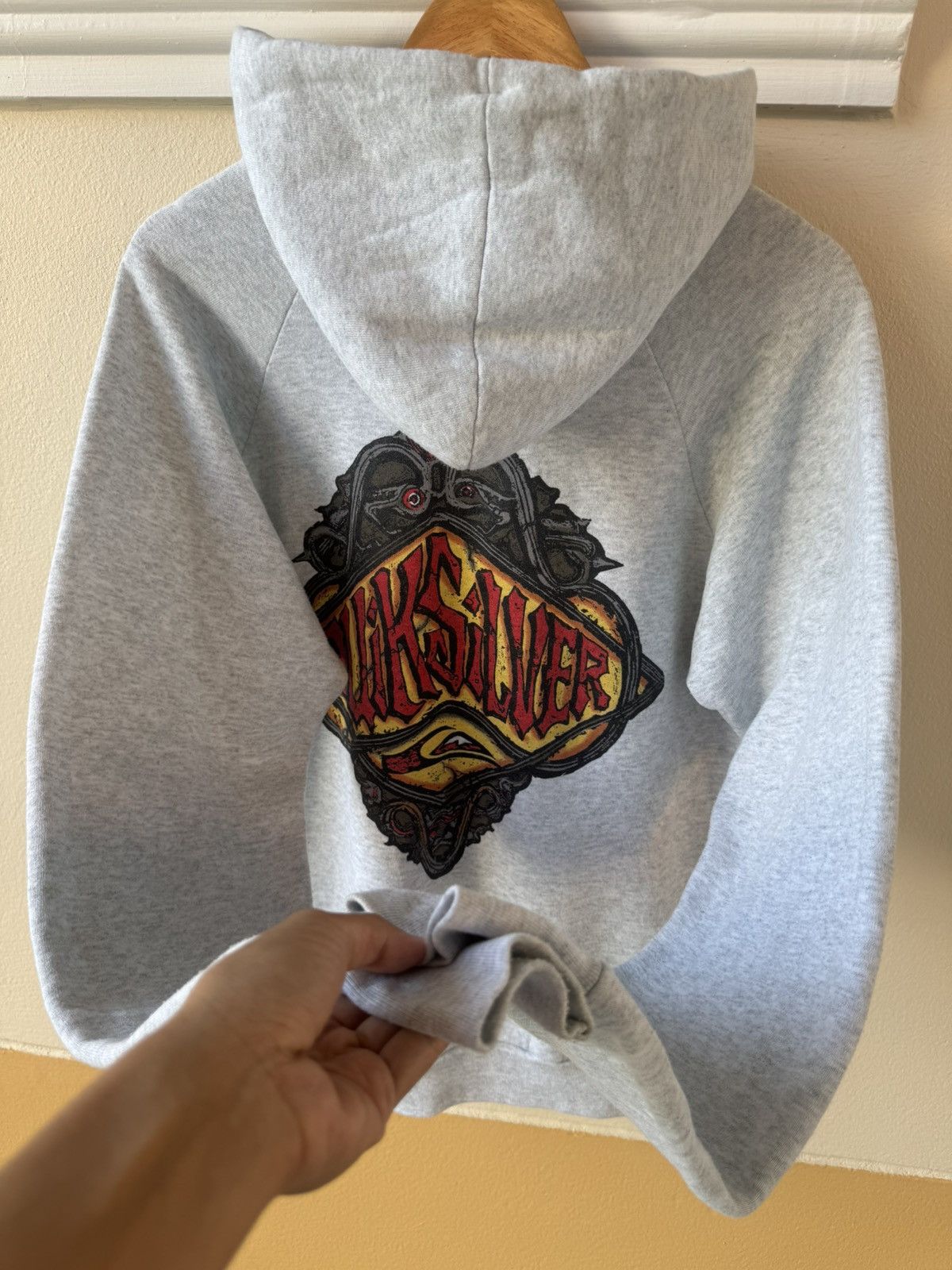 Quiksilver Vintage 90s Quiksilver Surf hoodie Grey Size US S / EU 44-46 / 1 - 5 Thumbnail