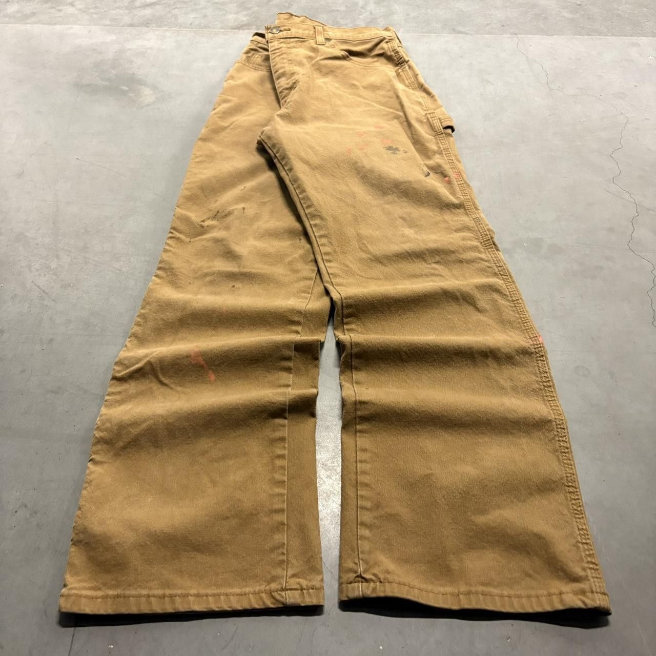 Vintage Crazy Vintage Y2K/2000s Baggy Brown Workwear Khaki Dickies Carpenter Pants! Size US 34 / EU 50 - 3 Thumbnail