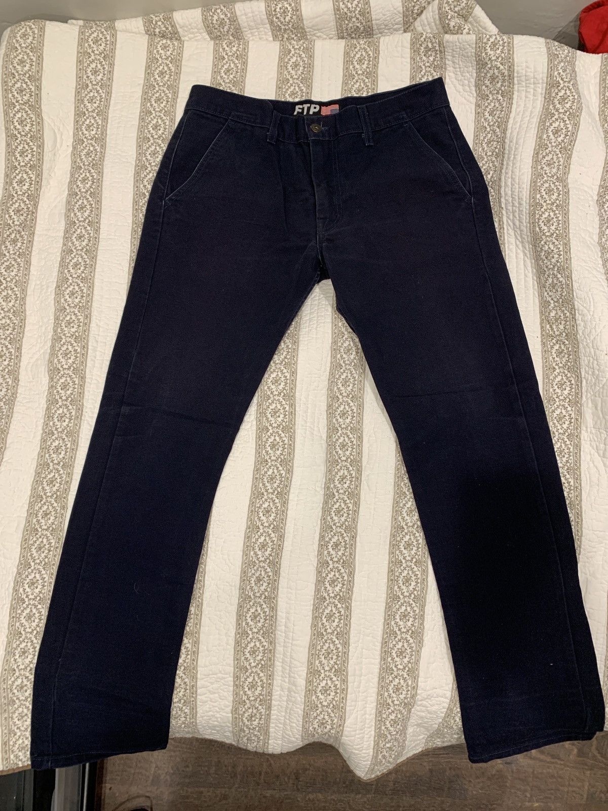 Fuck The Population 2016 FTP Duck Canvas slim fit Chino - Navy Size US 34 / EU 50 - 1 Thumbnail