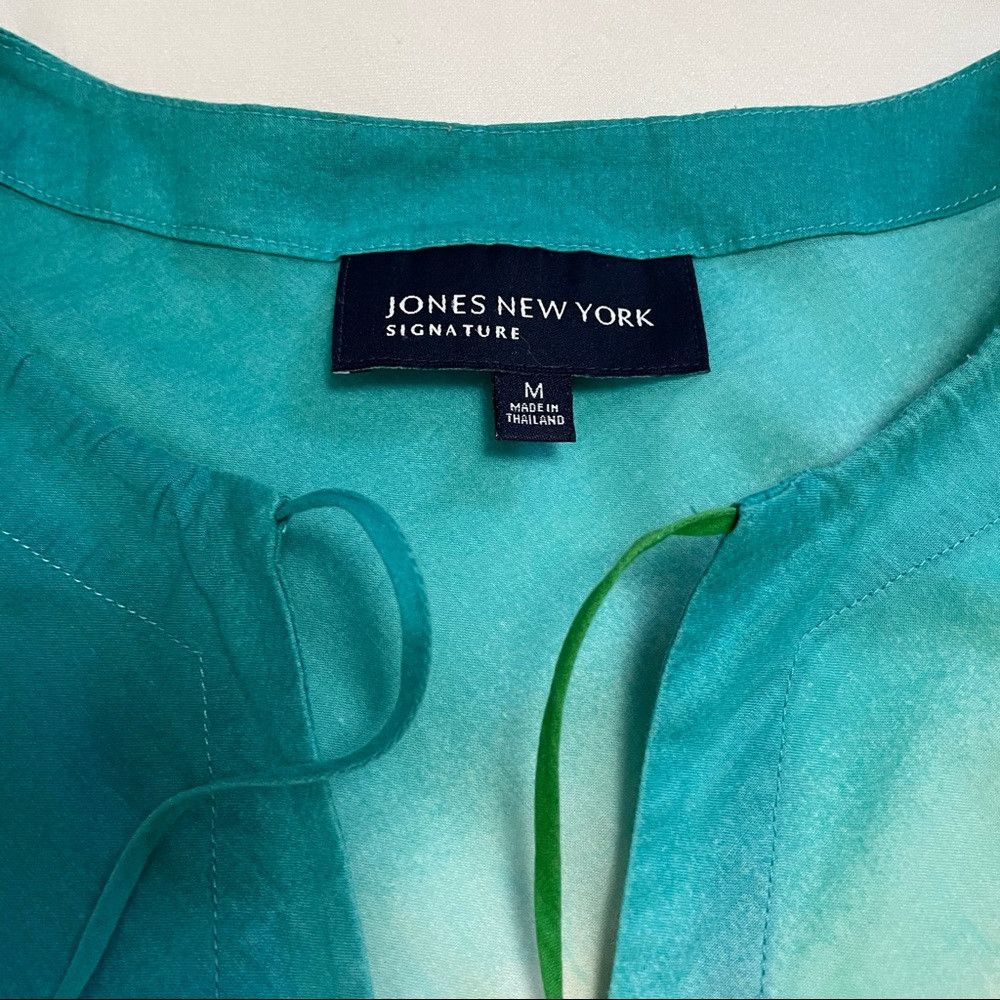 Jones New York Jones New York Cotton Tie Dye Tunic Blue Green Blouse Size Size M / US 6-8 / IT 42-44 - 8 Thumbnail