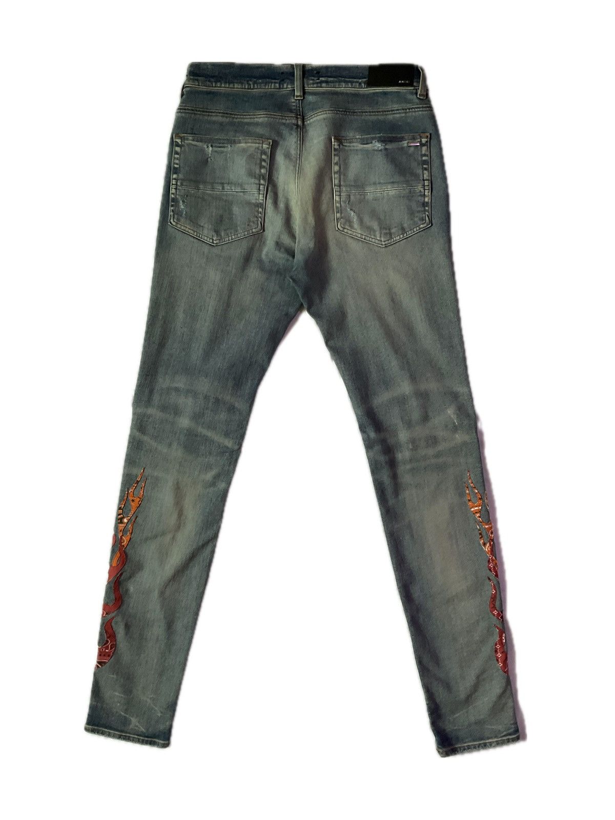 Amiri Amiri Bandana Flame Jeans Clay Indigo Size US 34 / EU 50 - 2 Thumbnail